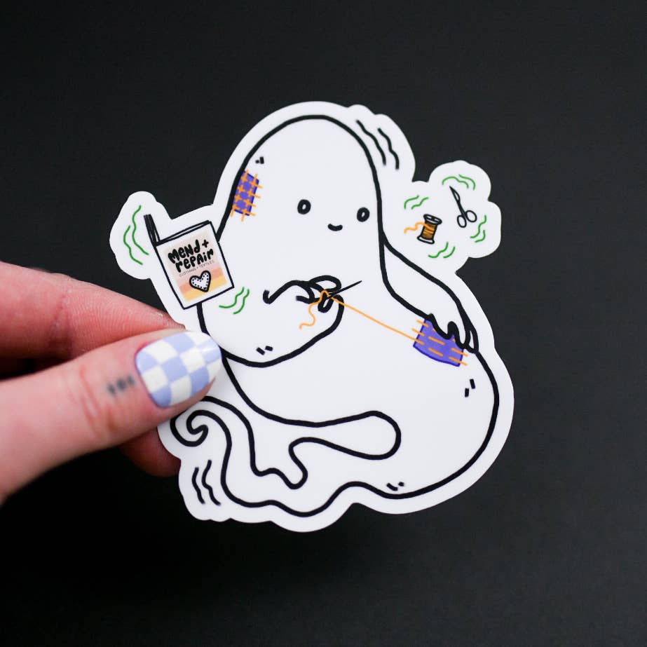 Mending Ghost Vinyl Sticker - Image 1
