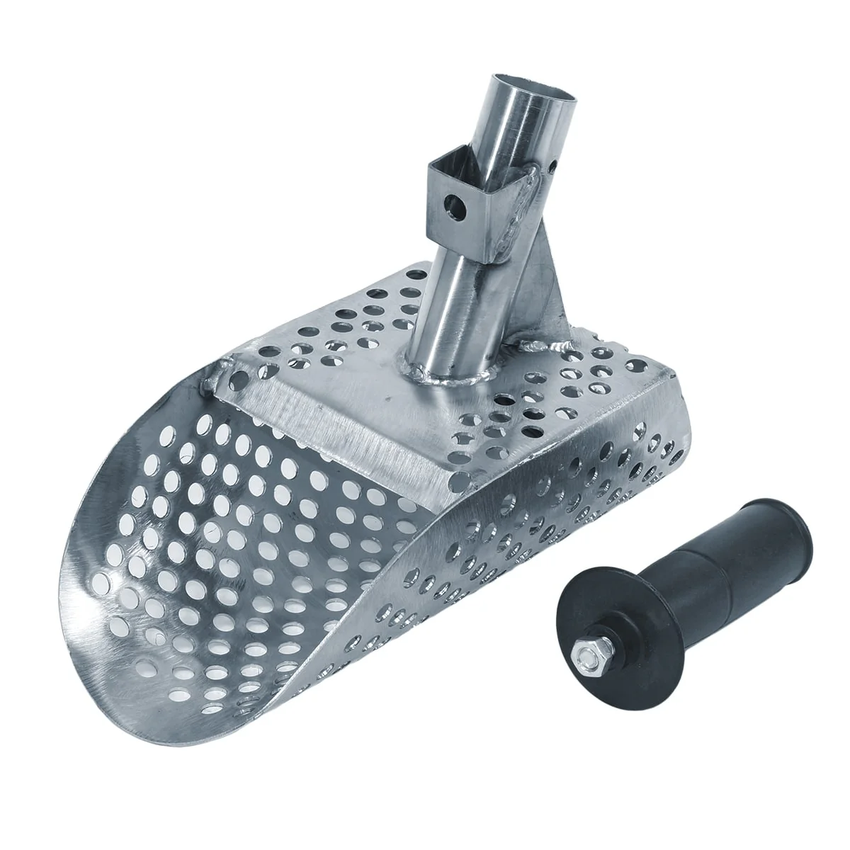 Dune Scoops Poseidon 10 x 5" Stainless Metal Detector Sand Scoop Round Holes - Image 1
