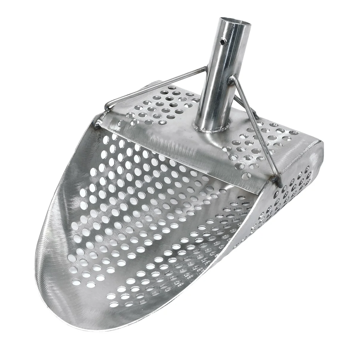 Dune Scoops Kraken 11" x 8" Stainless Steel Metal Detector Sand Scoop w/ Lg Round Holes - Image 1