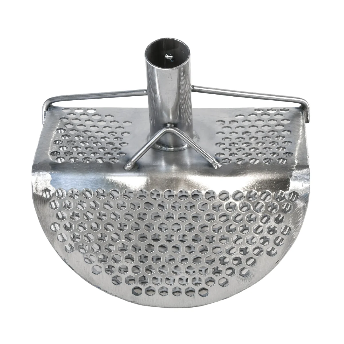Dune Scoops Kraken 11 x 8" Stainless Metal Detector Sand Scoop w/ Sm Hexagon Holes - Image 3
