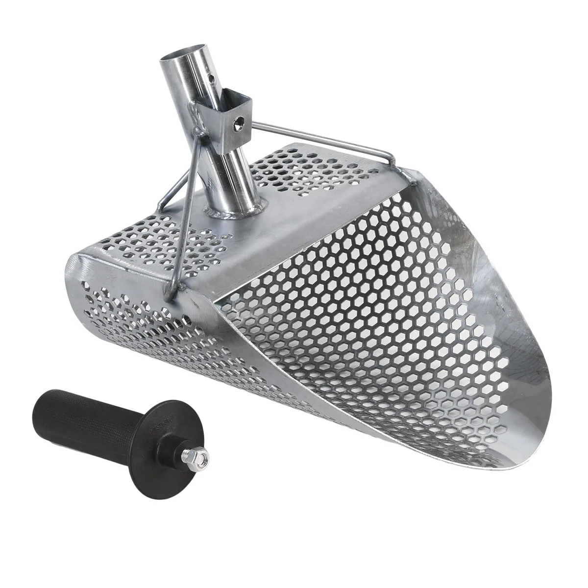 Dune Scoops Kraken 11" x 8" Stainless Steel Metal Detector Sand Scoop w/ 2 mount holes - Image 1