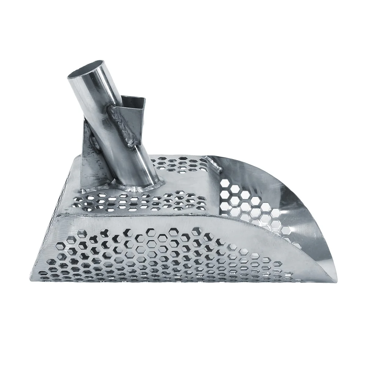 Dune Scoops Poseidon 10" x 5" Stainless Steel Metal Detector Sand Scoop Hexagon Holes - Image 3