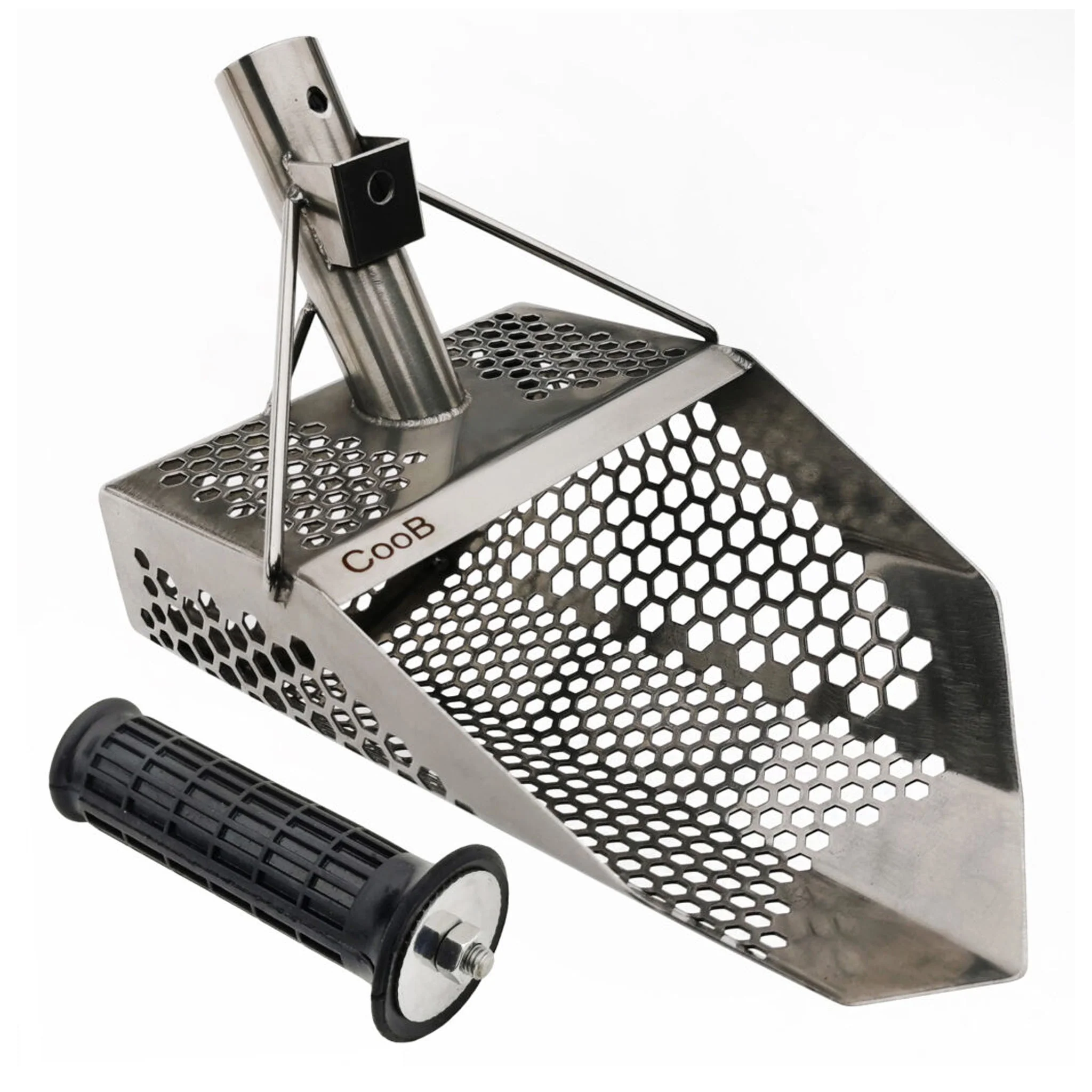 CooB 11.5″ x 7″ Stainless Steel Sand Scoop – Hexagon Holes