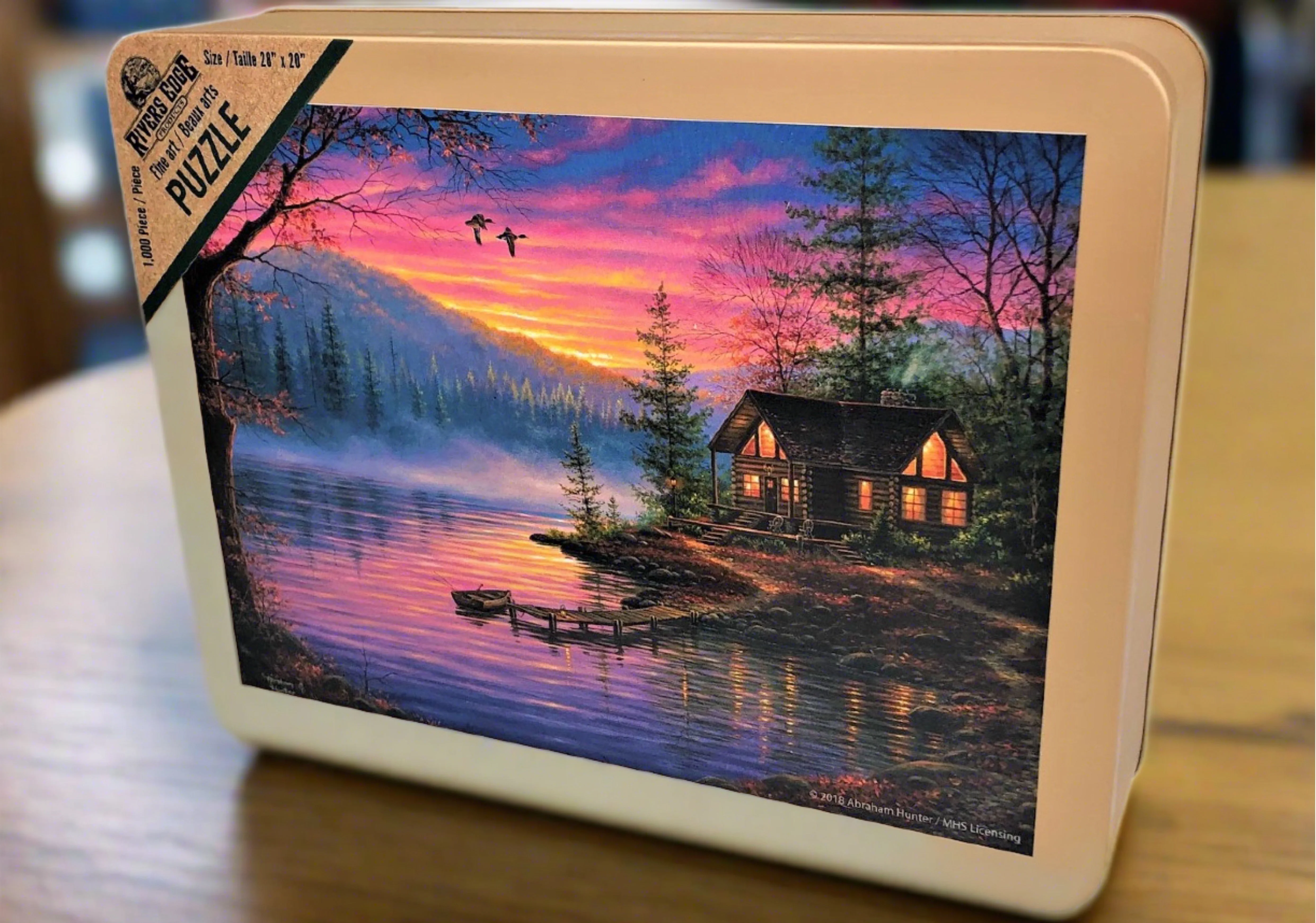 Puzzle in Tin 1000-Piece-Cabin Scene