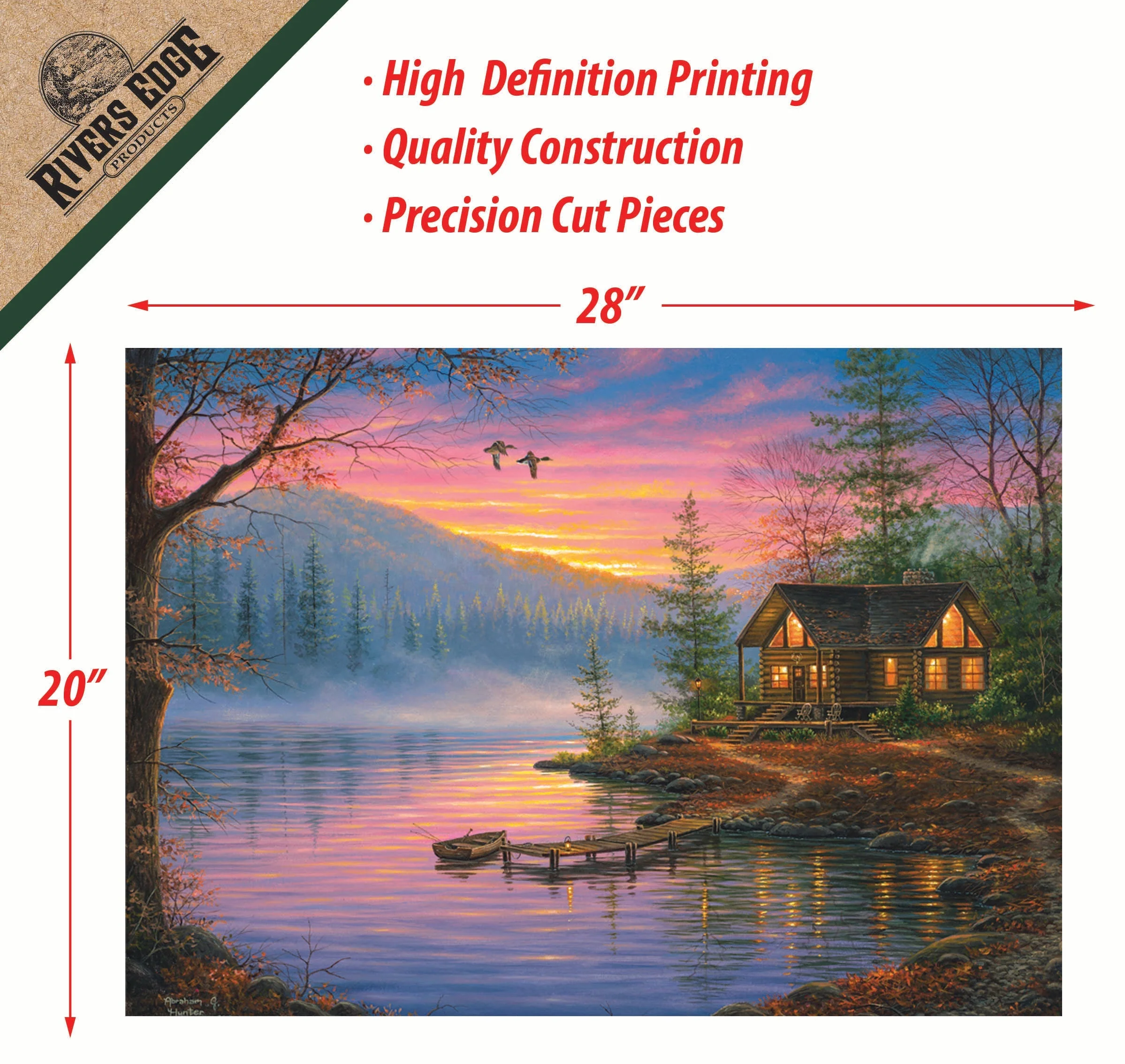 Puzzle in Tin 1000-Piece-Cabin Scene - Image 2