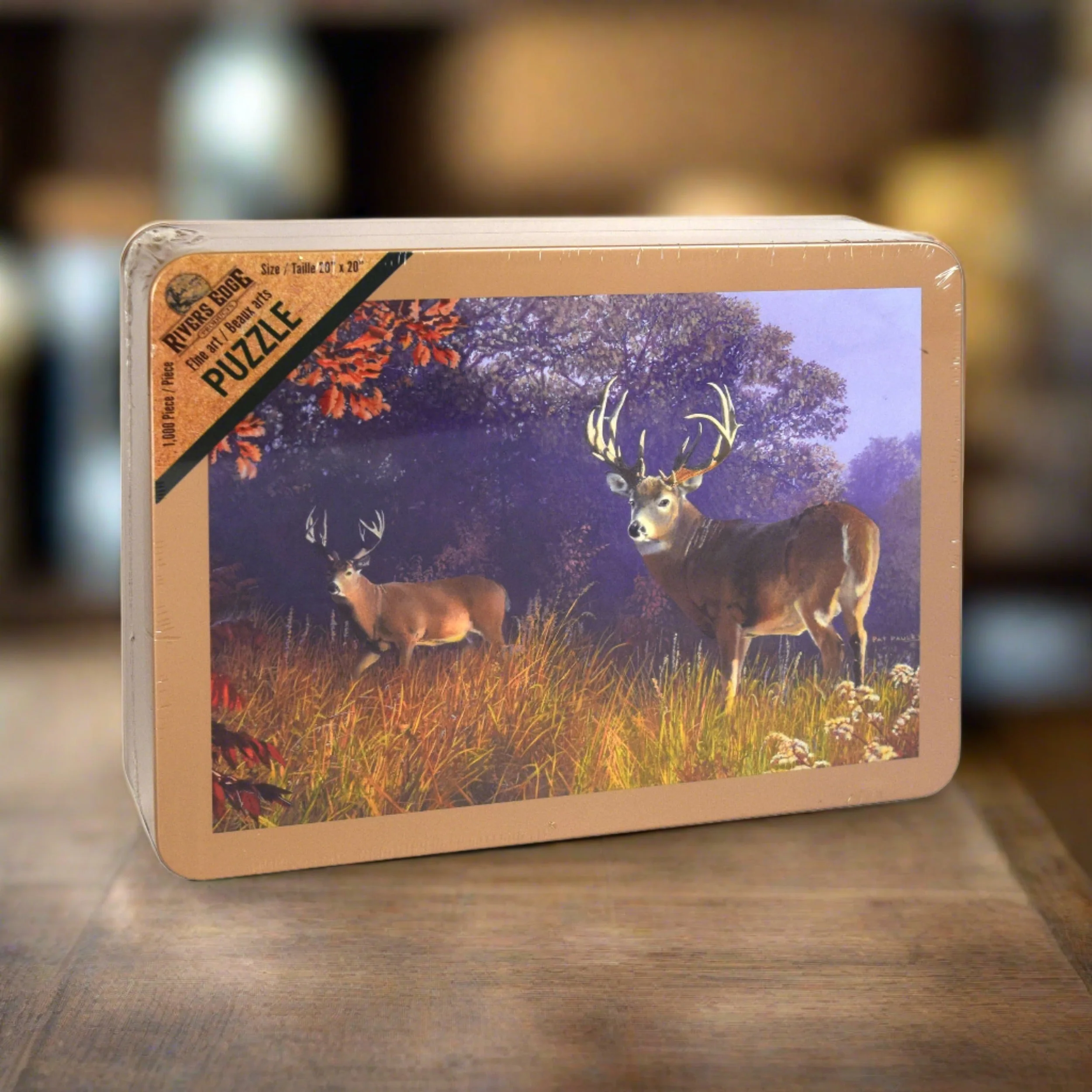 Puzzle in Tin 1000-Piece-Deer Scene - Image 1