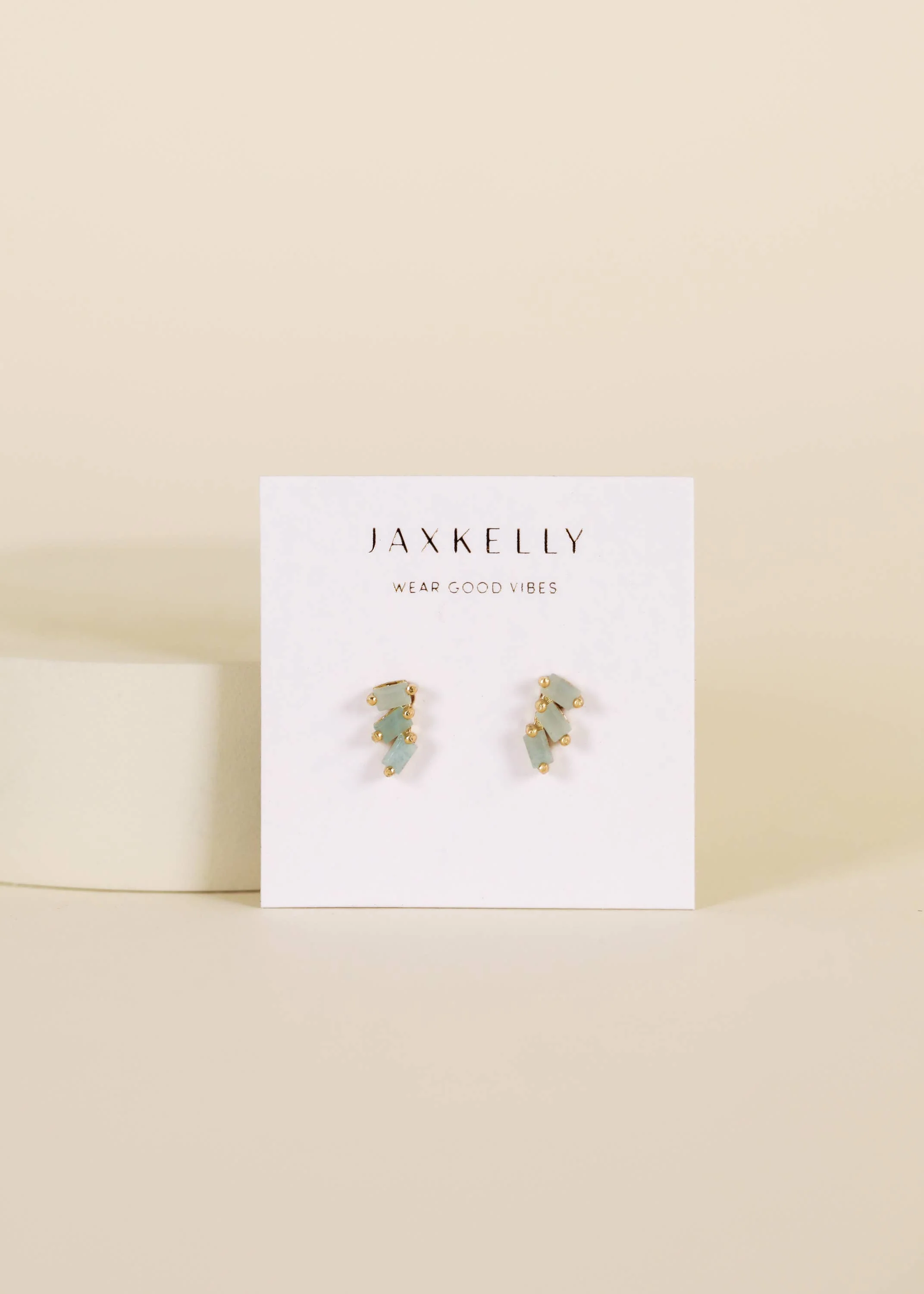 Offset Trio - Amazonite - Earrings - Image 2