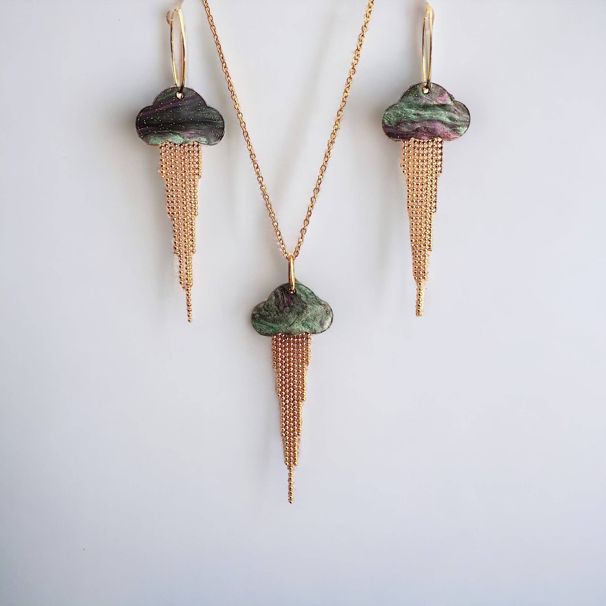Cloud Chaser earrings—Northern Lights - Image 2