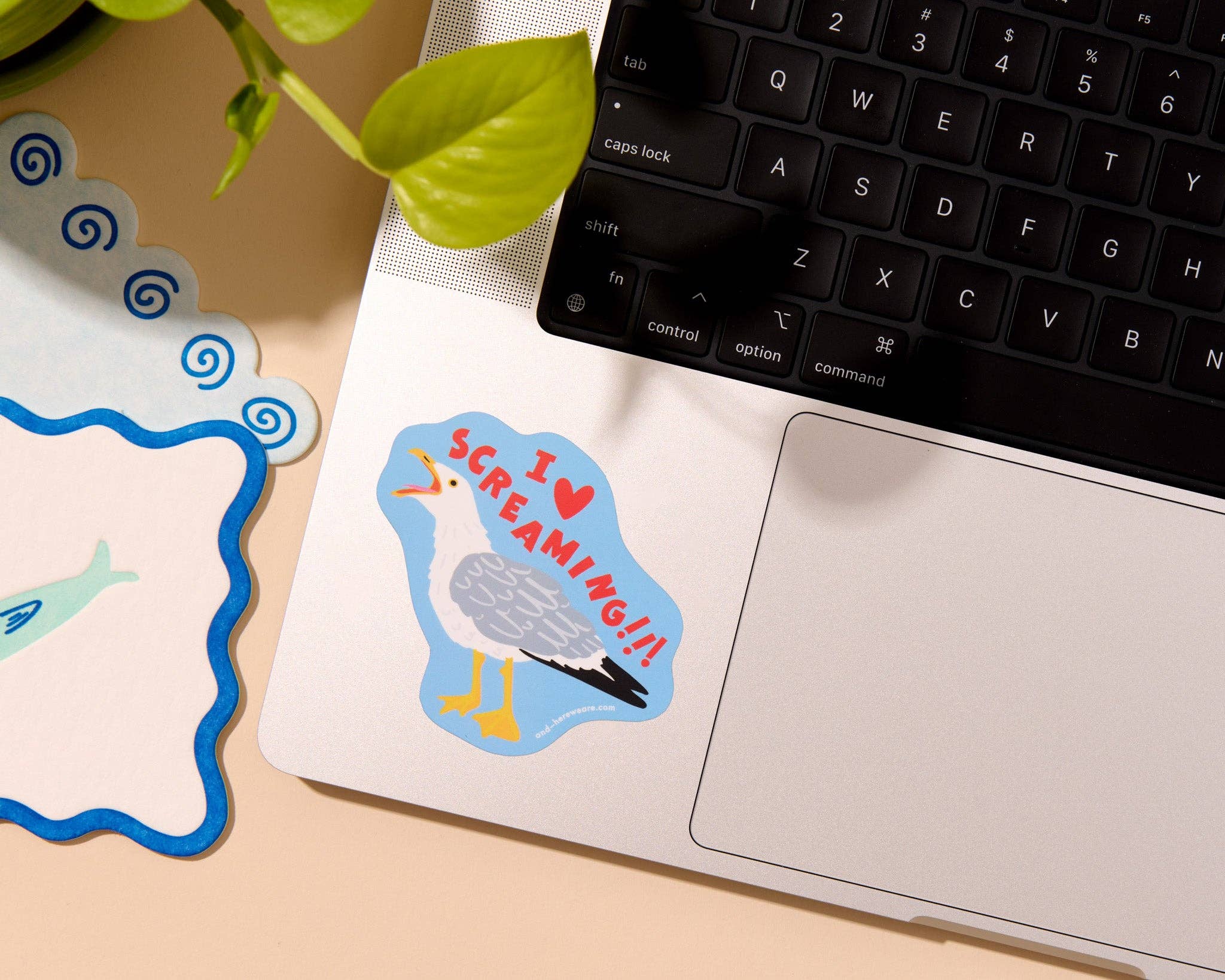 Vinyl Sticker—I Heart Screaming (Seagull, Funny, Relatable) - Image 2
