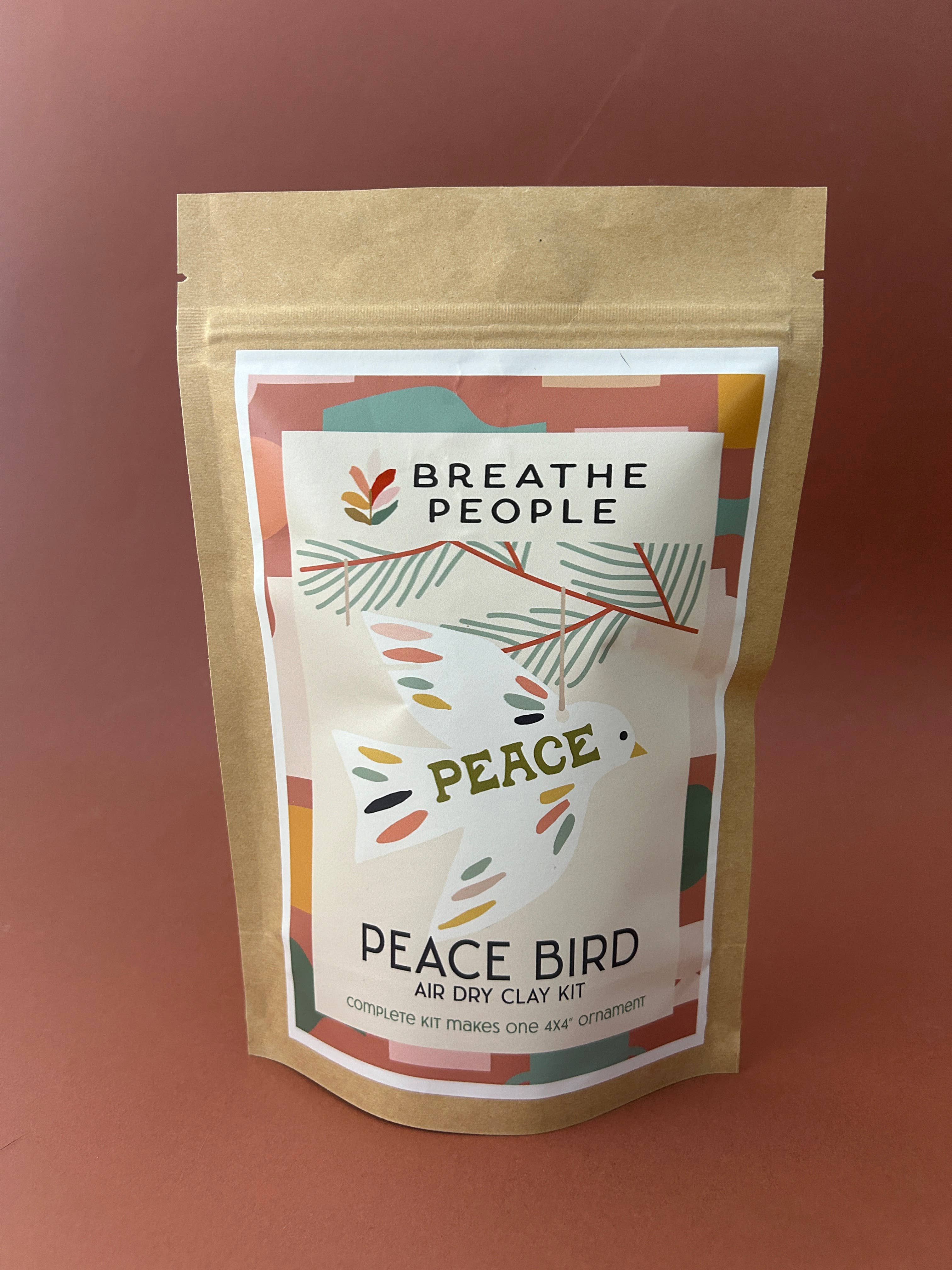 Peace Bird Ornament Clay Kit-  Stocking Stuffer Gift