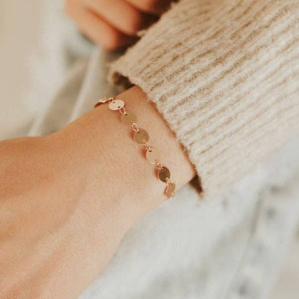 Chloe Gold Filled Coin Bracelet - Image 2