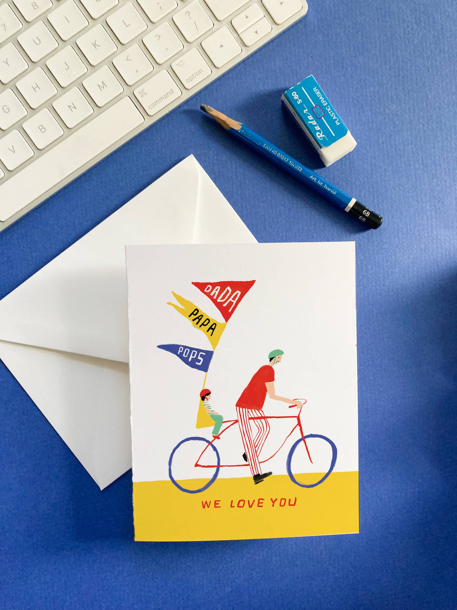 Bike Dad – Father’s Day Dad Card | Bicycle Dad Greeting Card - Image 2