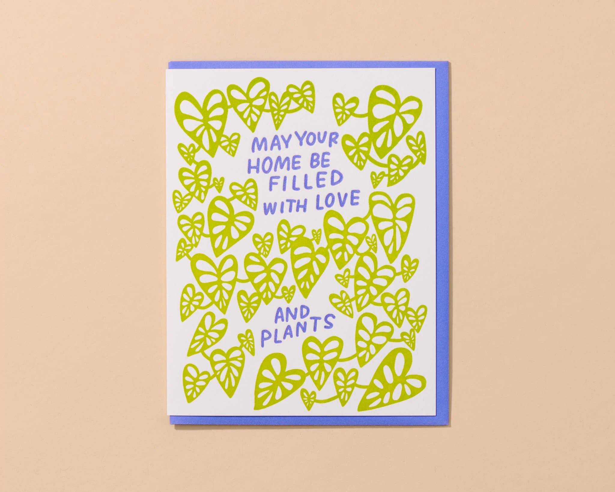 Love and Plants Letterpress Housewarming Card - Image 1