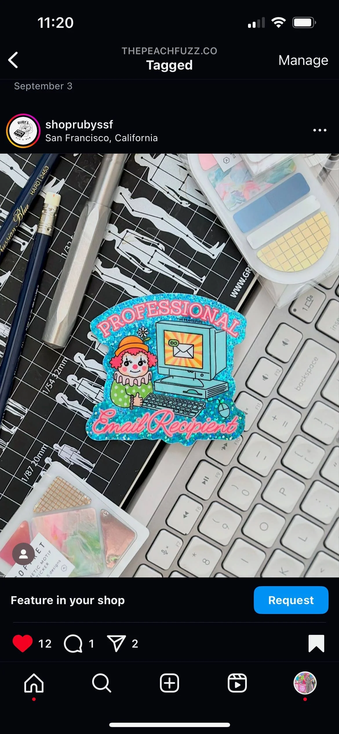 Professional Email Recipient Glitter Sticker - Image 3