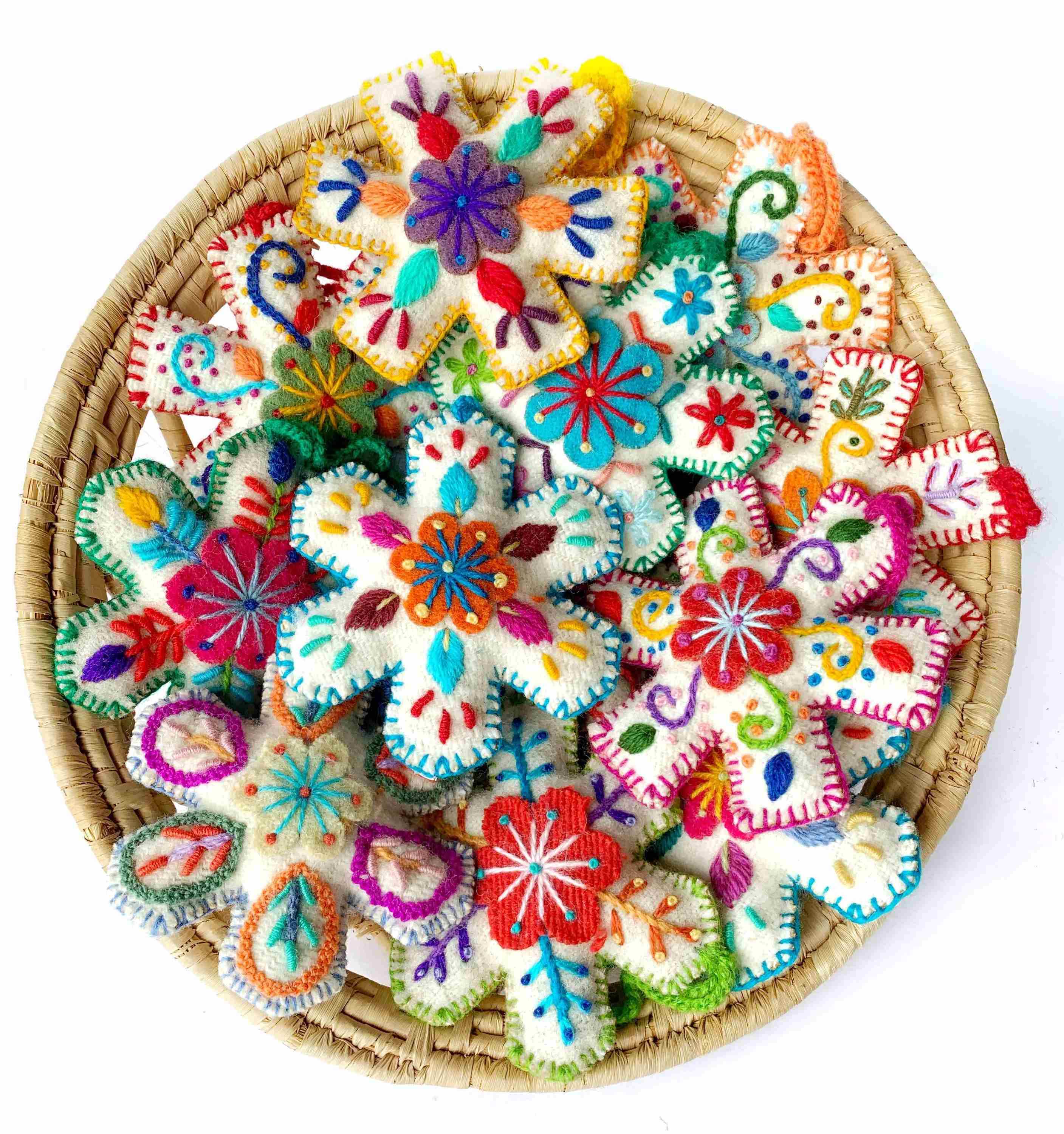 Snowflake Embroidered Christmas Ornament - Image 2