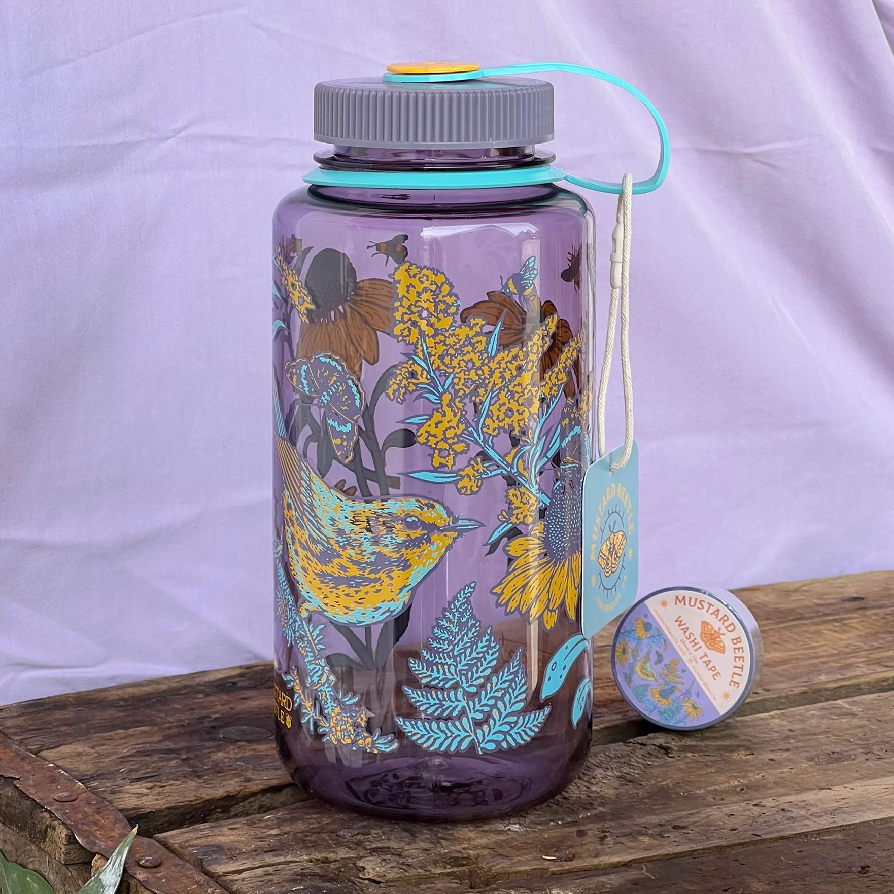 Prairie Warbler, 32oz Wide Mouth Nalgene Water Bottle - Image 1