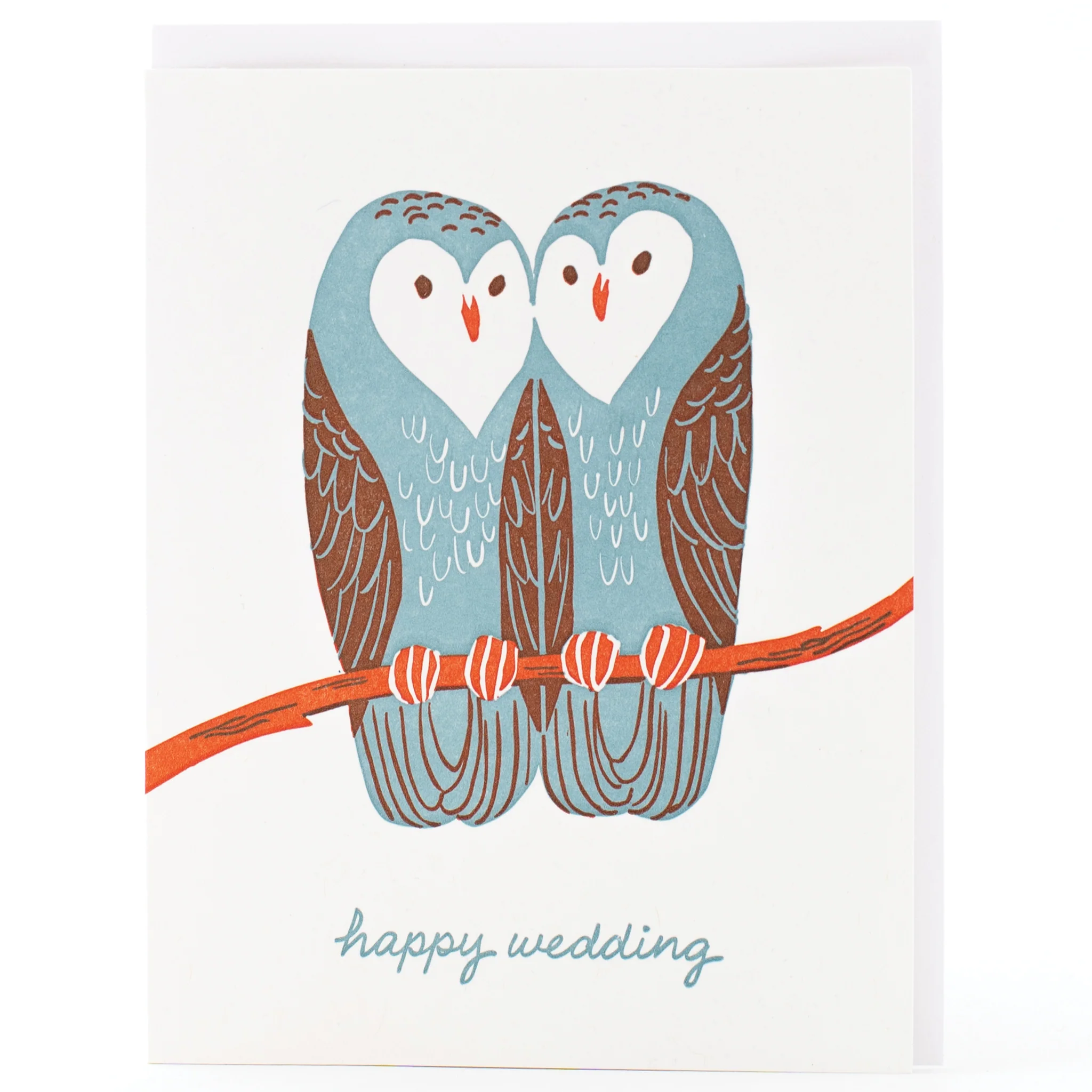Loving Owls Wedding Card - Image 1