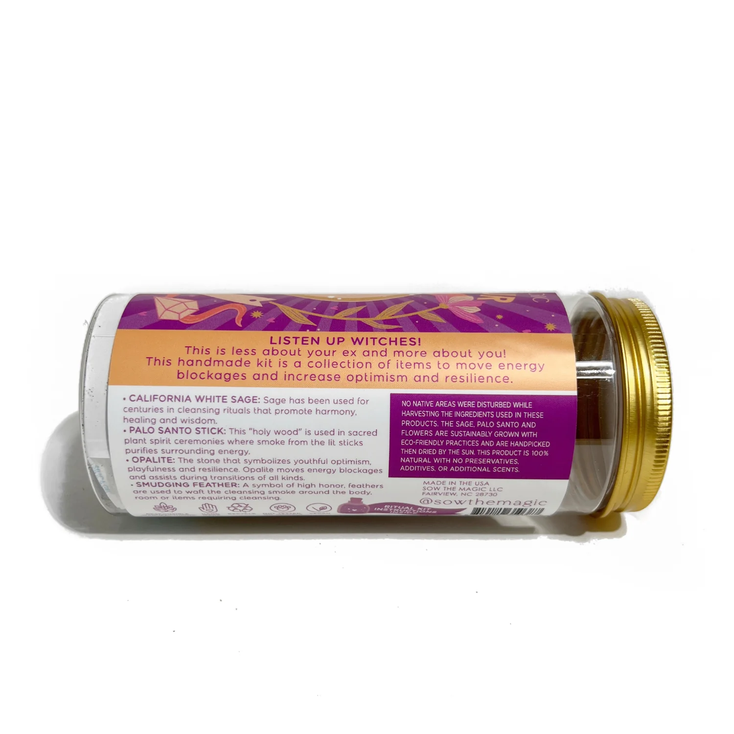Hex Your Ex Ritual Kit with Opalite, Palo Santo + Sage - Image 3