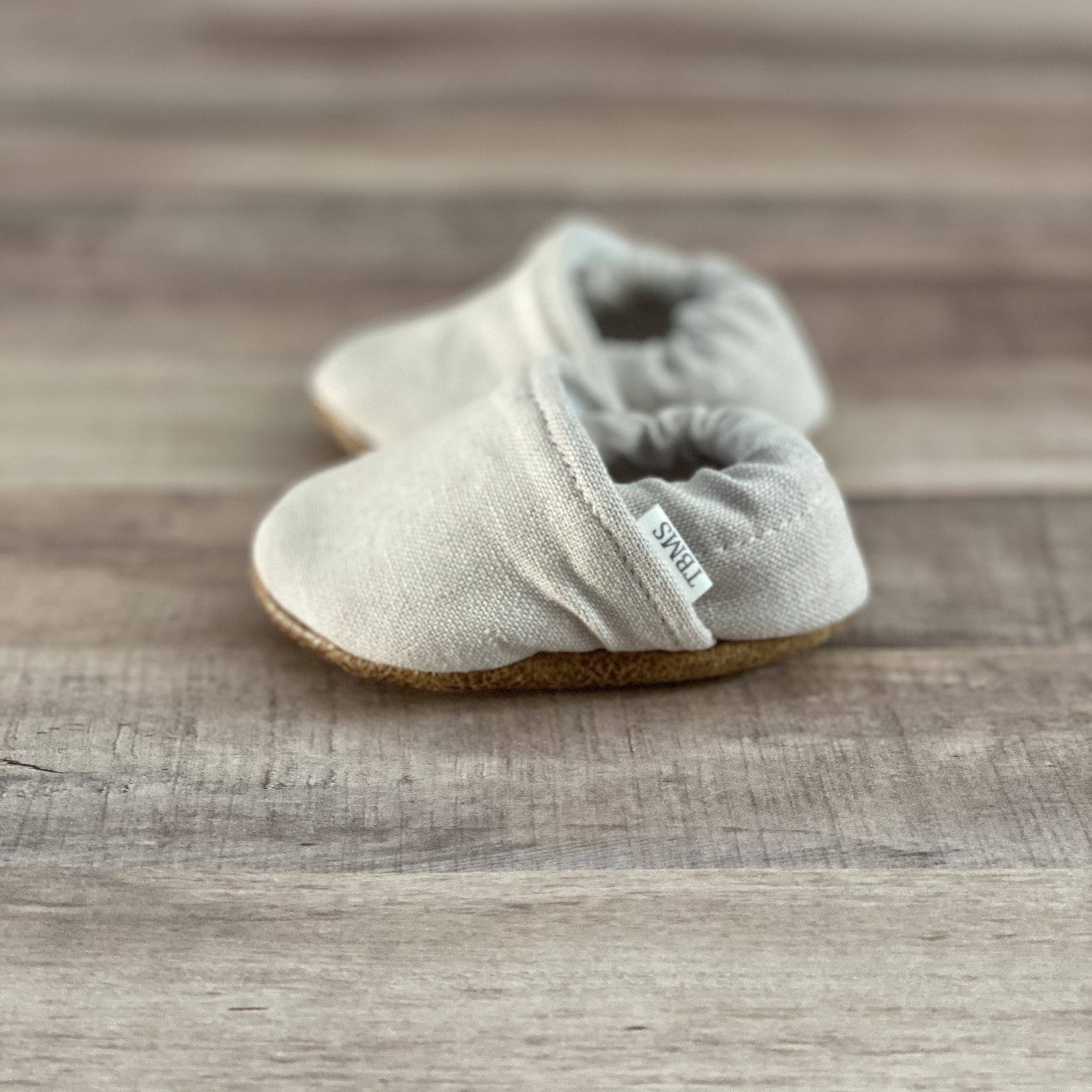 Light Grey Textured Moccasins - Image 1