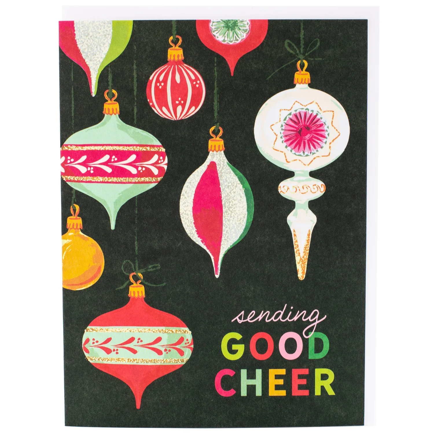 Vintage Ornaments Christmas Card - Image 1
