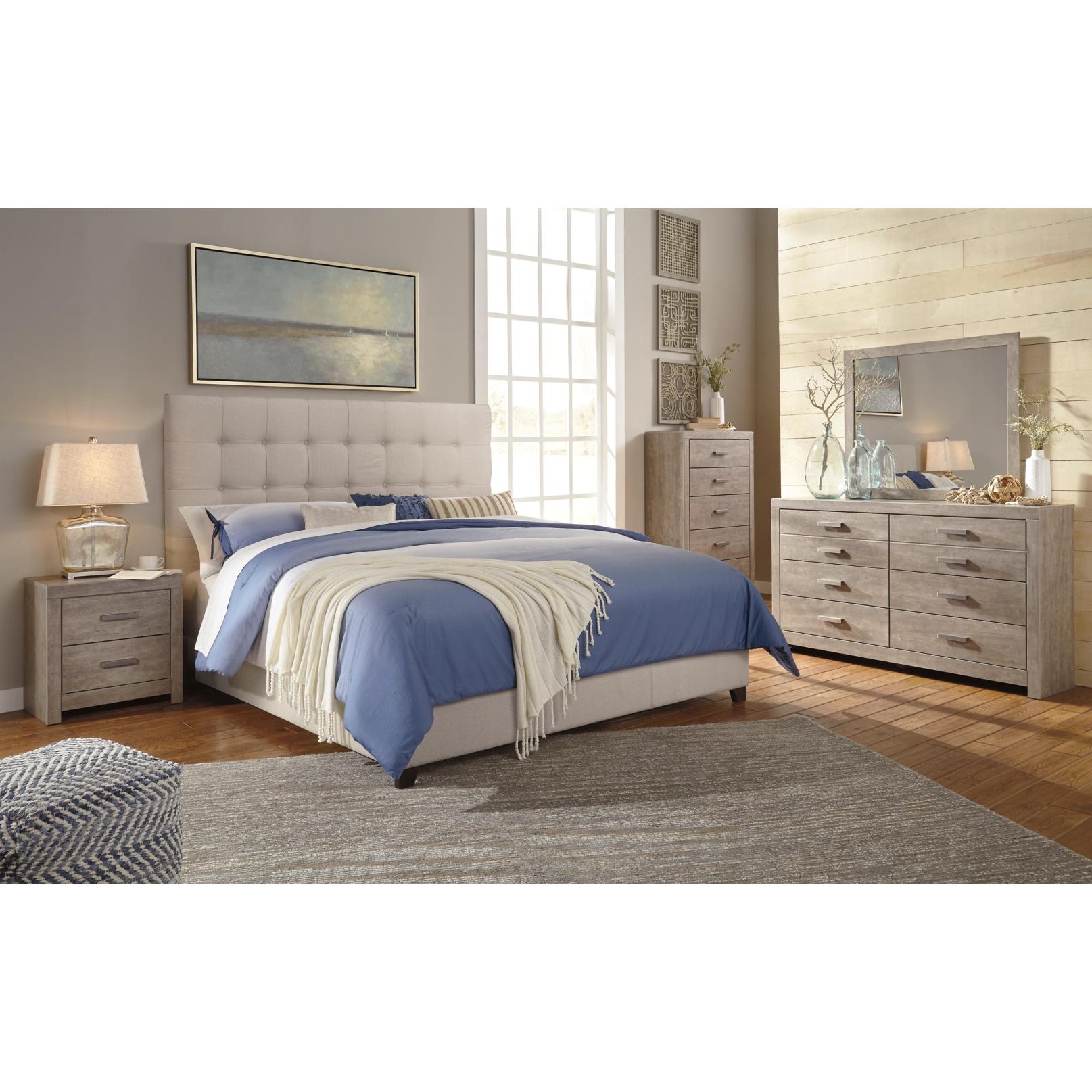 Signature Design by Ashley Dolante B130 5 pc Queen Upholstered Panel Bedroom Set - Image 1
