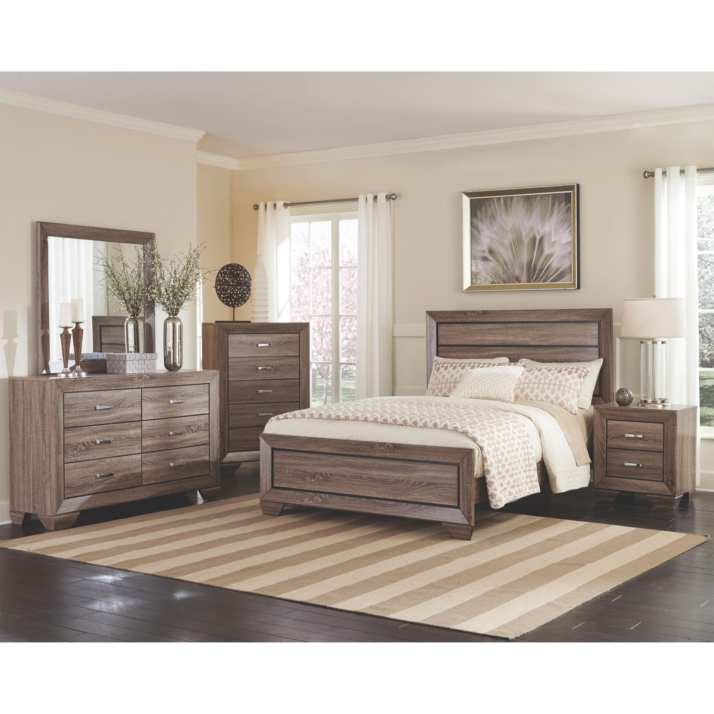 Coaster Furniture Kauffman 204191Q 6 pc Queen Panel Bedroom Set - Image 1