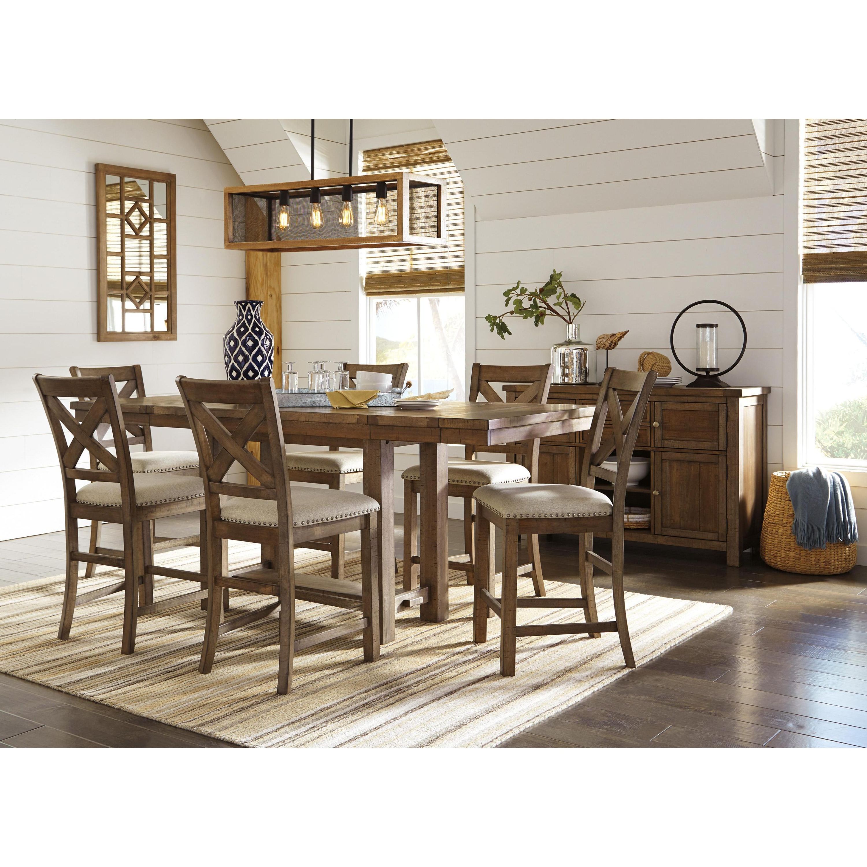 Signature Design by Ashley Moriville D631D10 7 pc Counter Height Dining Set - Image 1