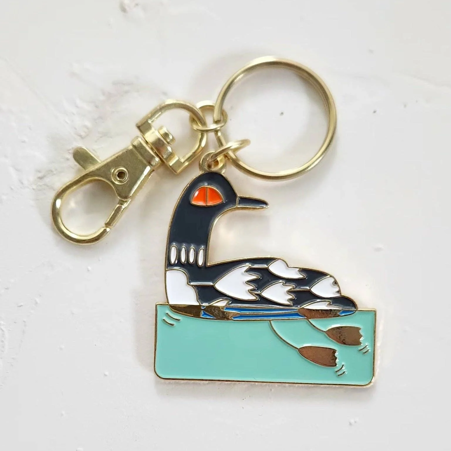 Loon Enamel Keychain - Wholesale - Image 3