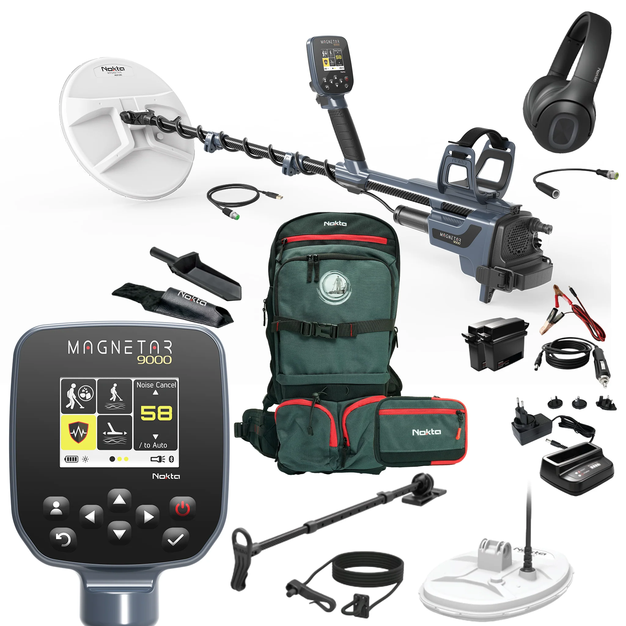 Nokta Magnetar 9000 Submersible Pulse Induction Metal Detector for Gold Prospecting