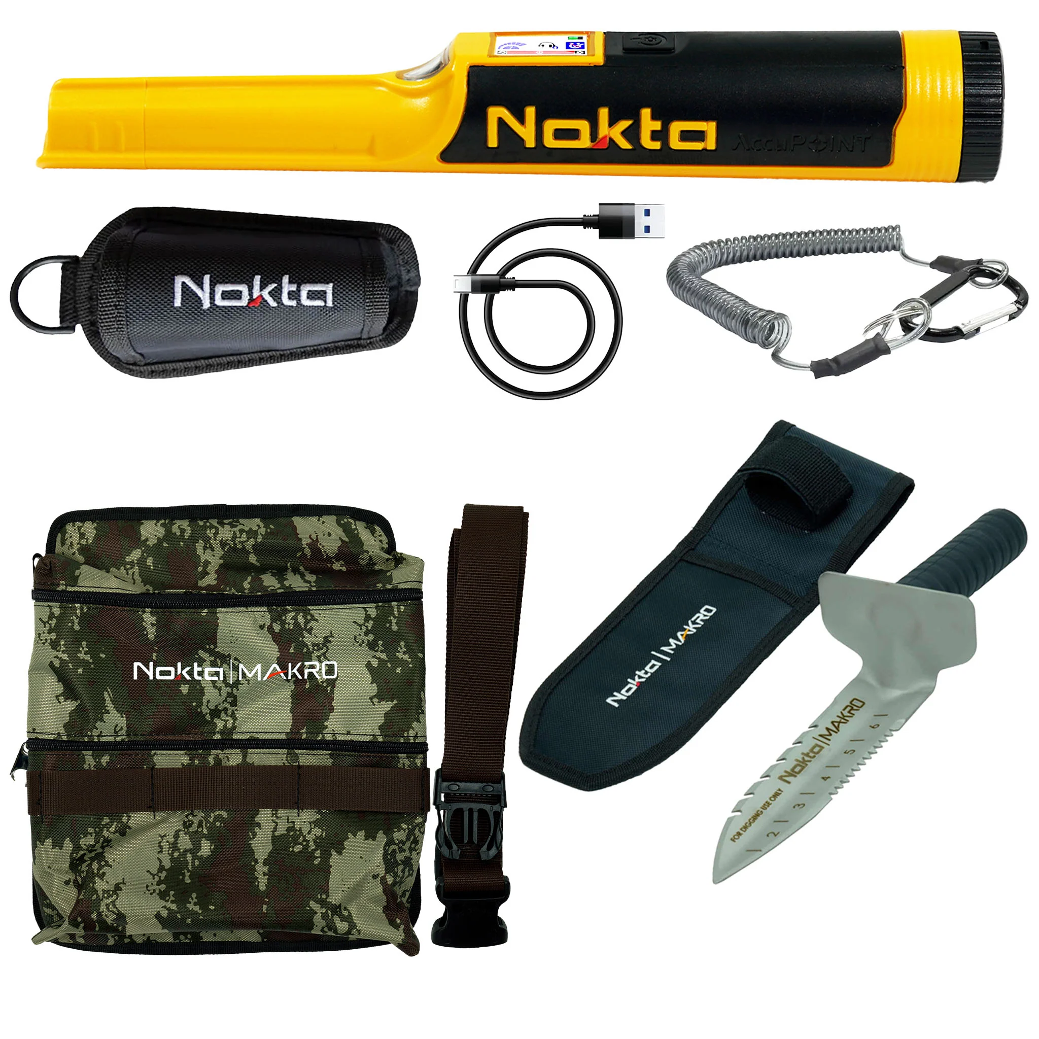 Nokta AccuPOINT LCD Pinpointer Bundle with Digger & Pouch