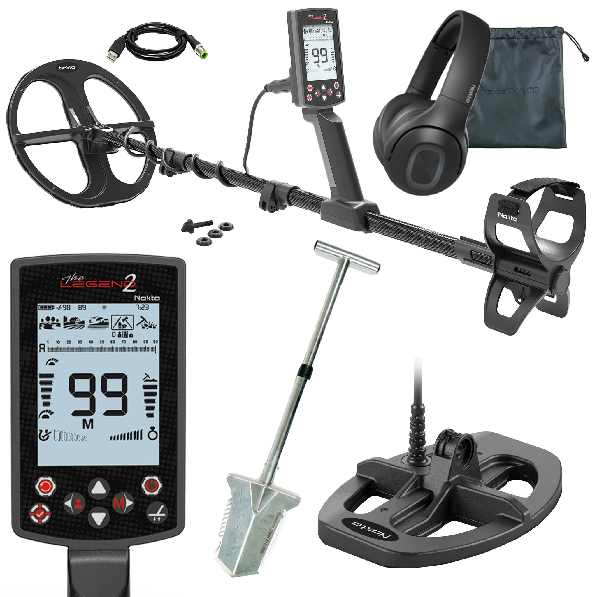 Nokta Legend 2 SMF Multi-Frequency Metal Detector Bundle - Image 1