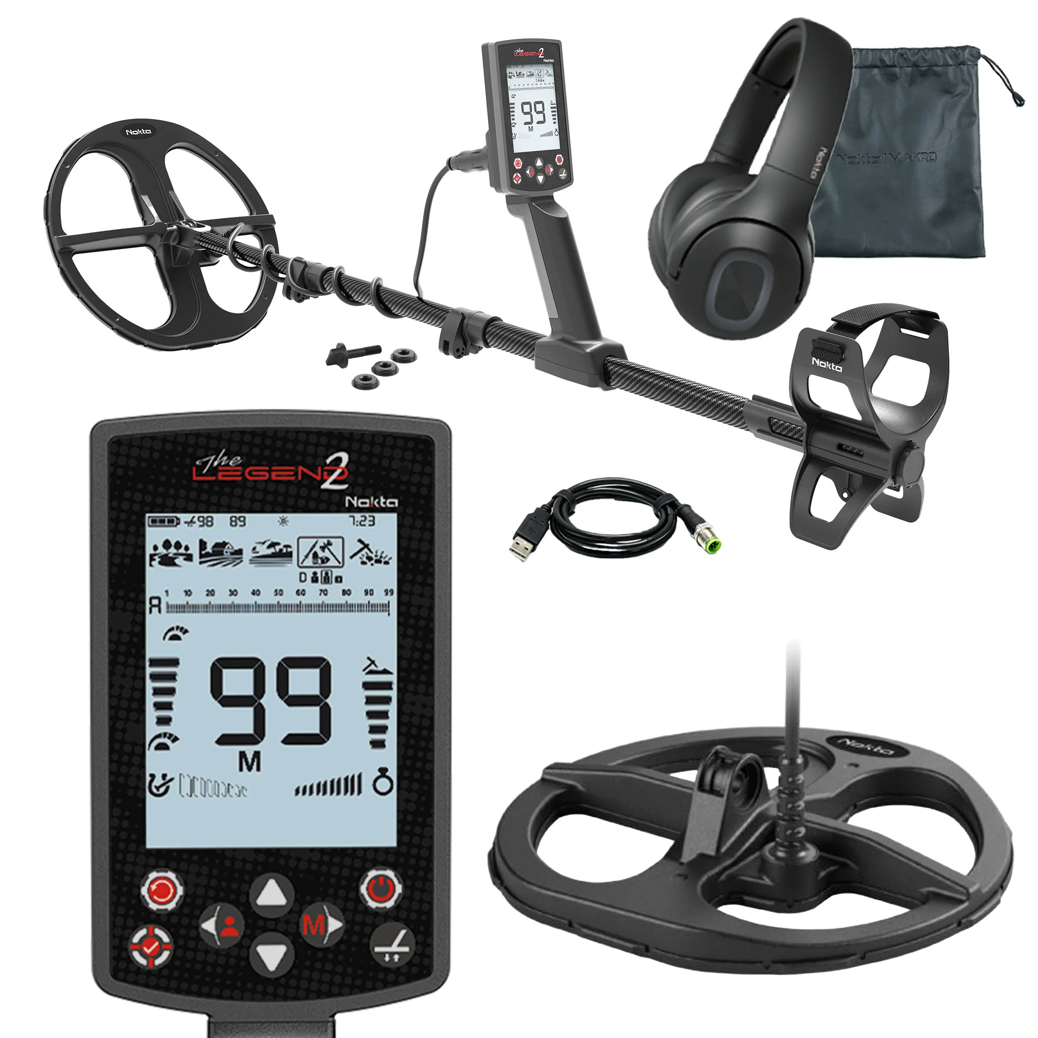 Nokta Legend 2 Multi-Frequency Metal Detector 3-Coil Bundle - Image 1