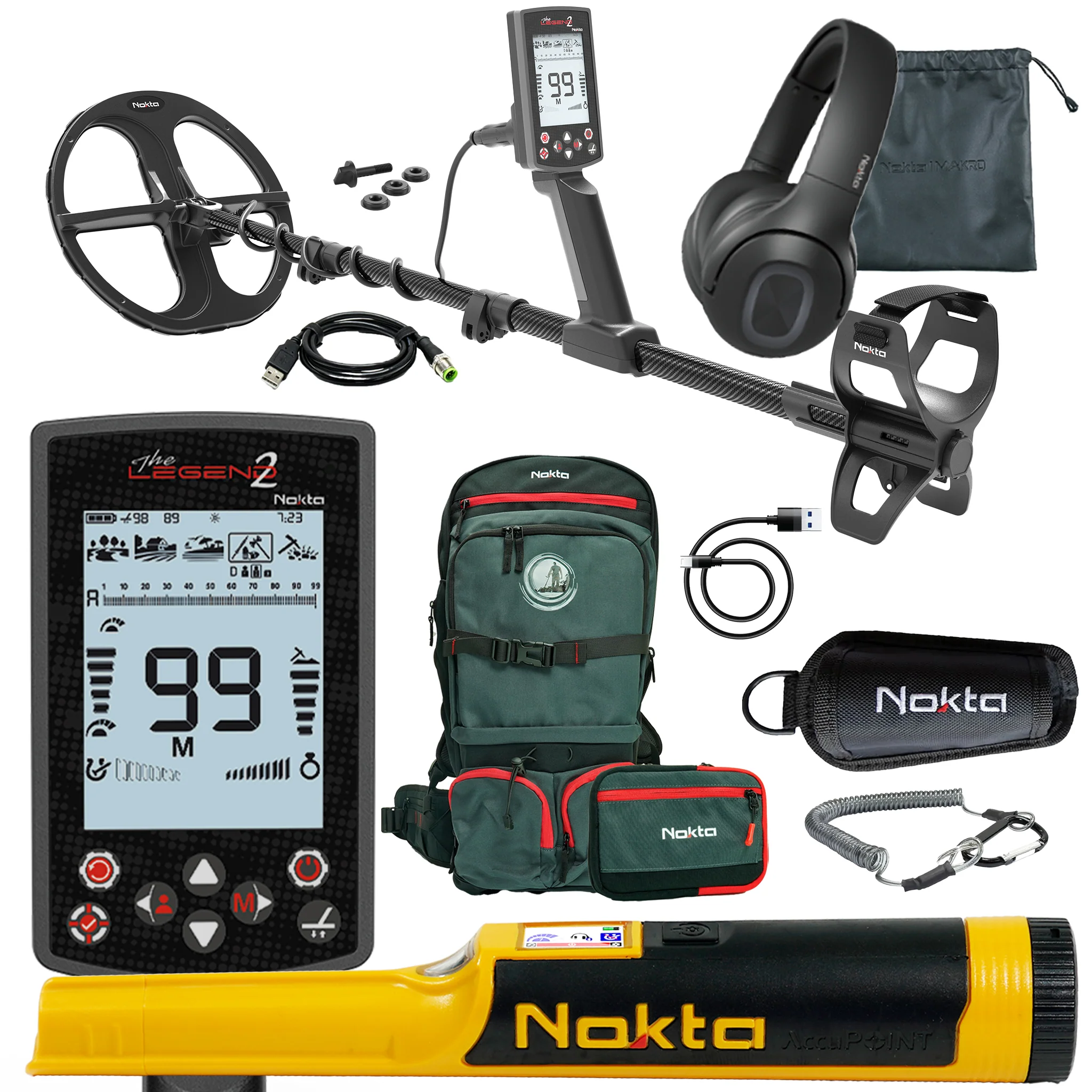 Nokta Legend 2 Multi-Frequency Metal Detector Bundle - Image 1
