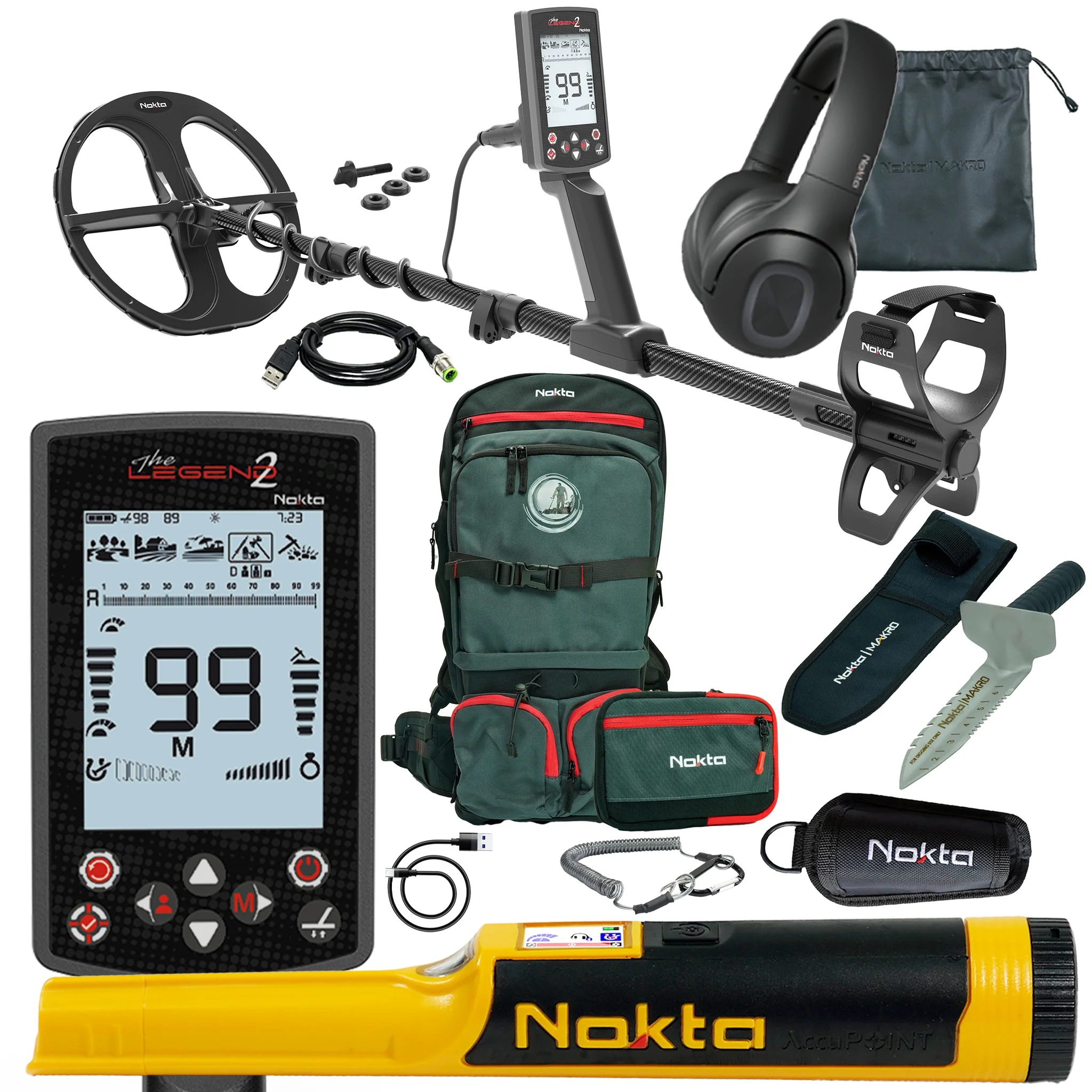 Nokta Legend 2 SMF Metal Detector Bundle with Pinpointer - Image 1