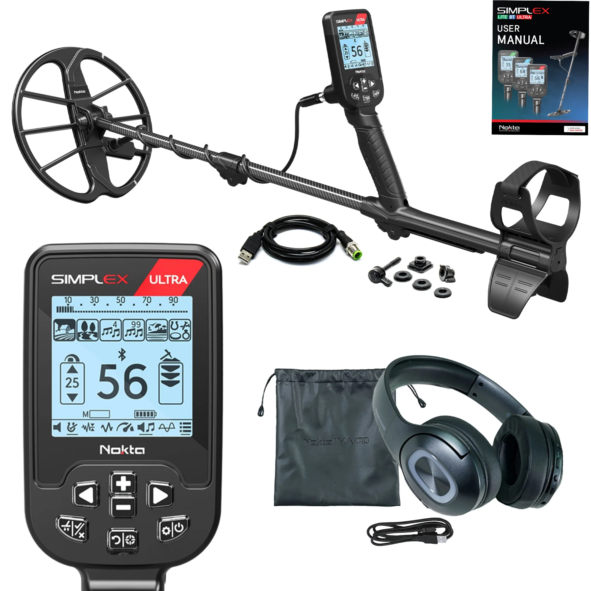 Nokta Simplex Ultra WHP Waterproof Metal Detector with Wireless Headphones - Image 1