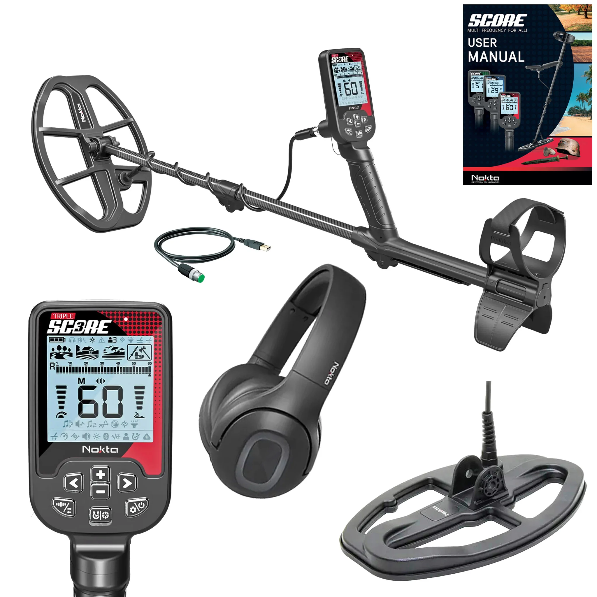 Nokta Triple Score Pro Pack - Multi-Frequency Metal Detector - Image 1