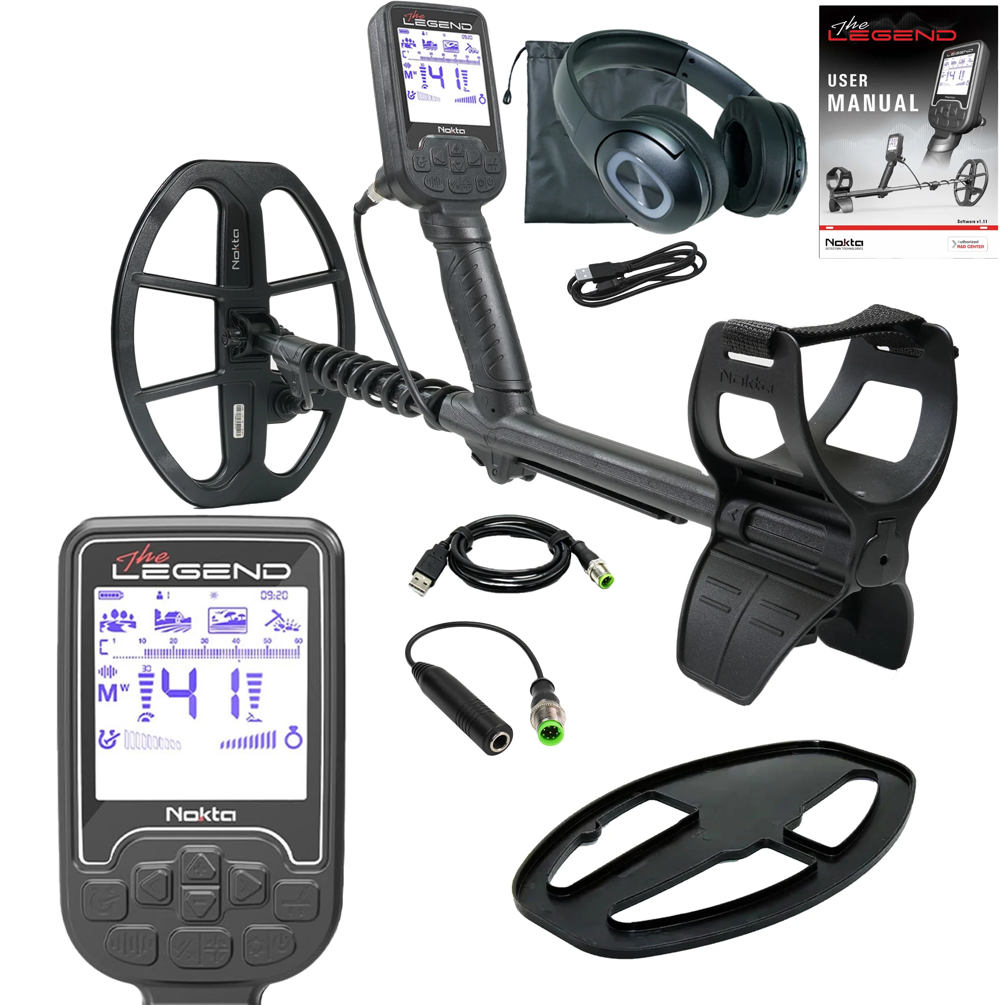 Nokta Legend WHP Metal Detector with Bluetooth Headphones - Image 1