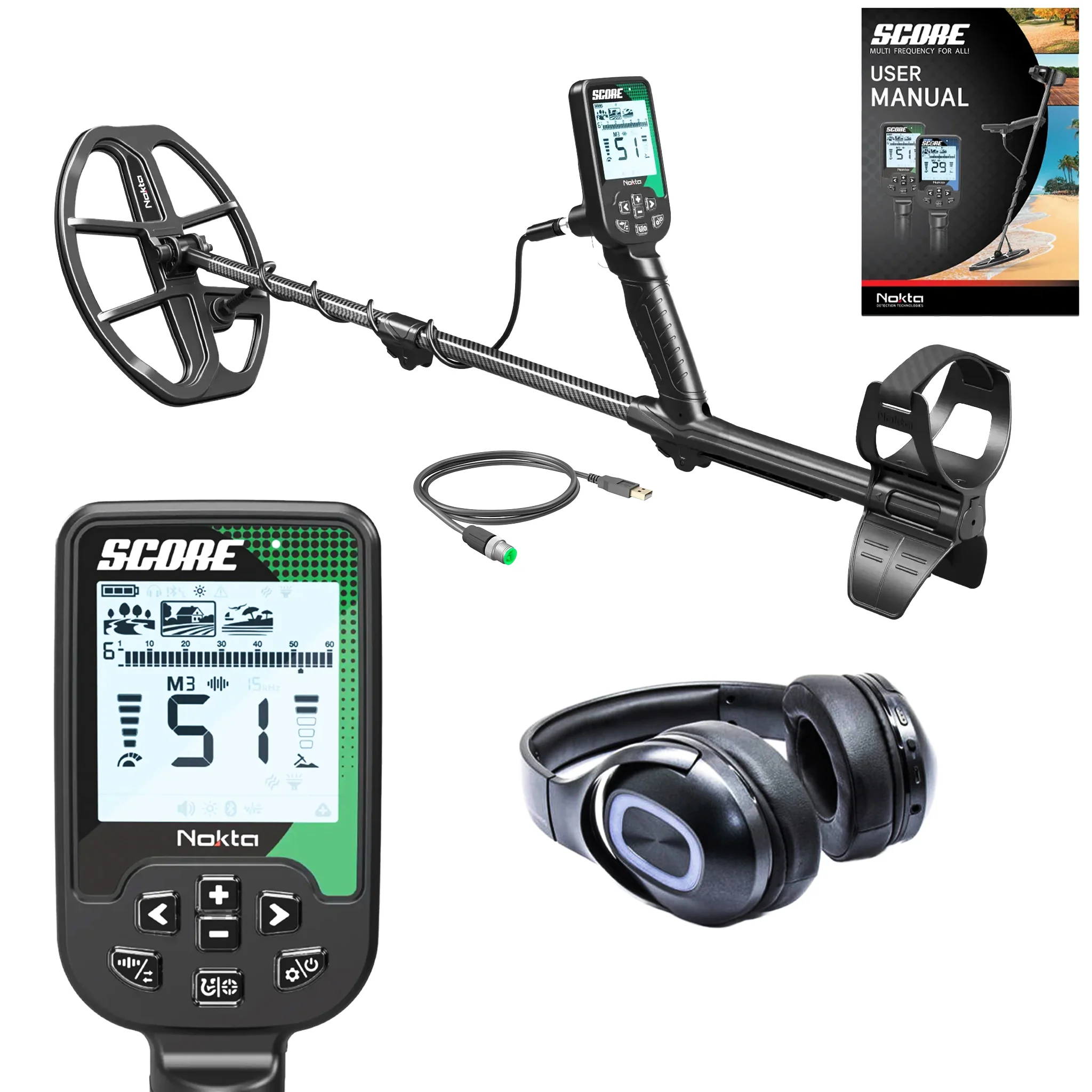 Nokta Score SMF Waterproof Metal Detector with Bluetooth