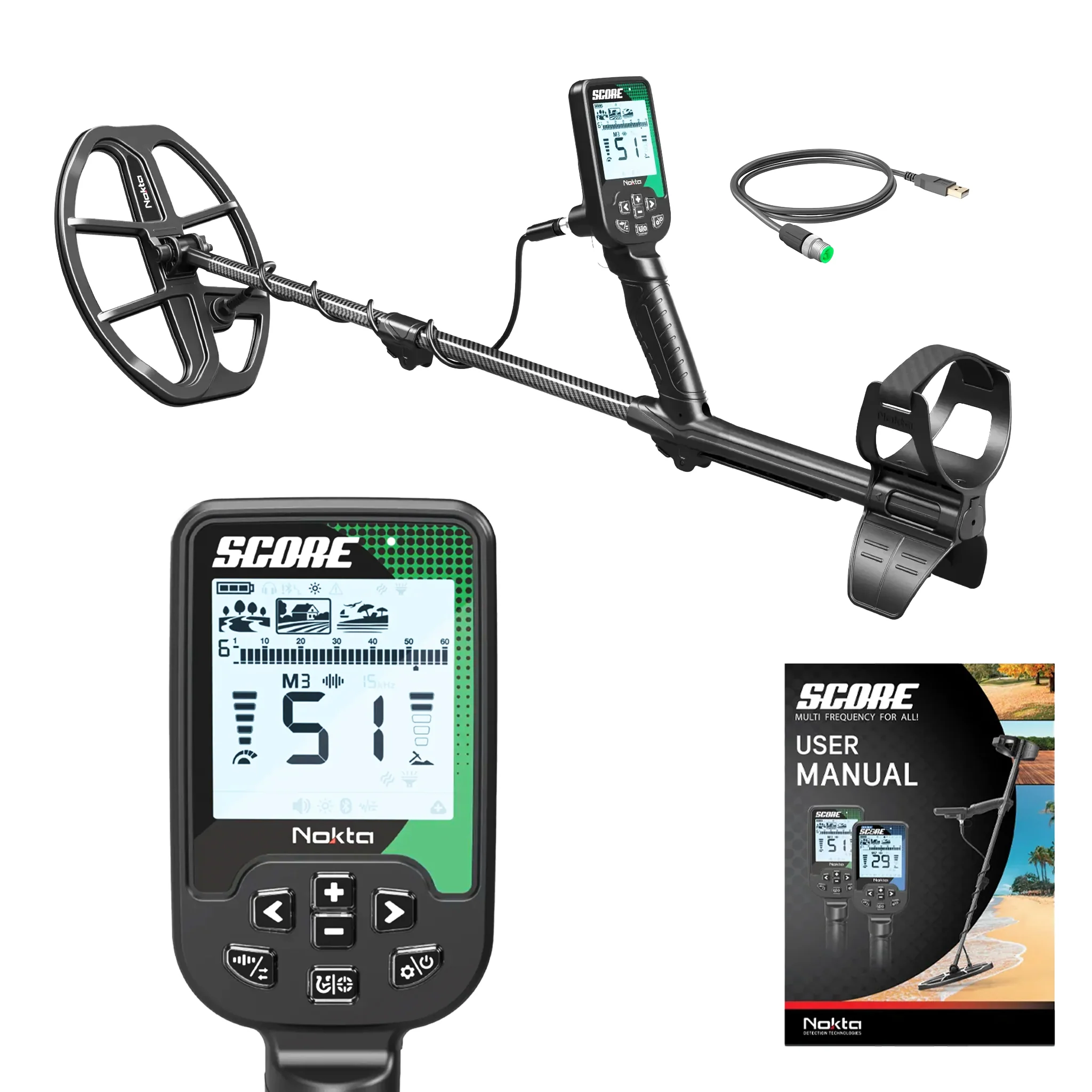 Nokta Score SMF Waterproof Metal Detector - Multi-Frequency - Image 1