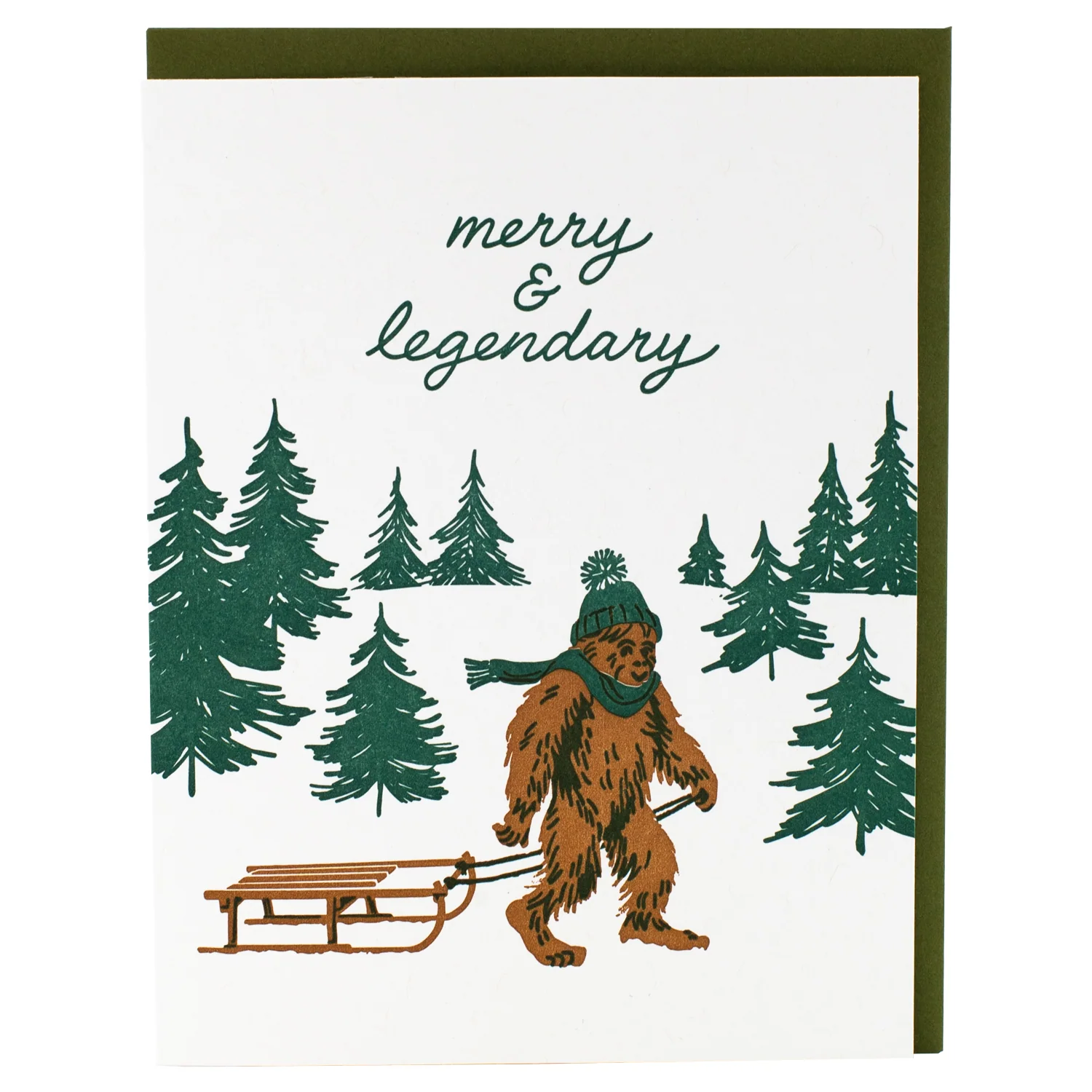 Merry Sasquatch Holiday Card - Image 1