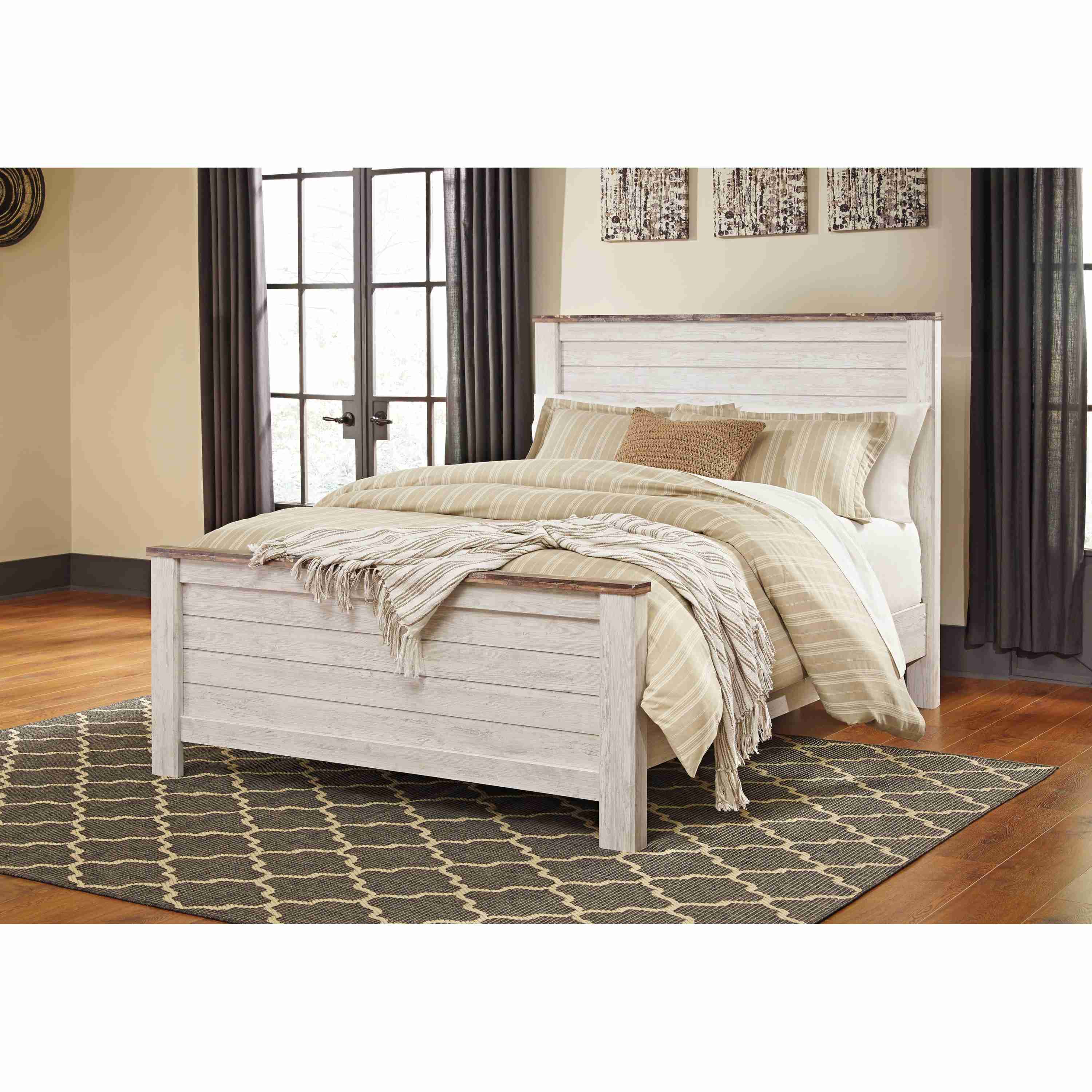 Signature Design by Ashley Willowton B267B9 5 pc Queen Panel Bedroom Set - Image 2