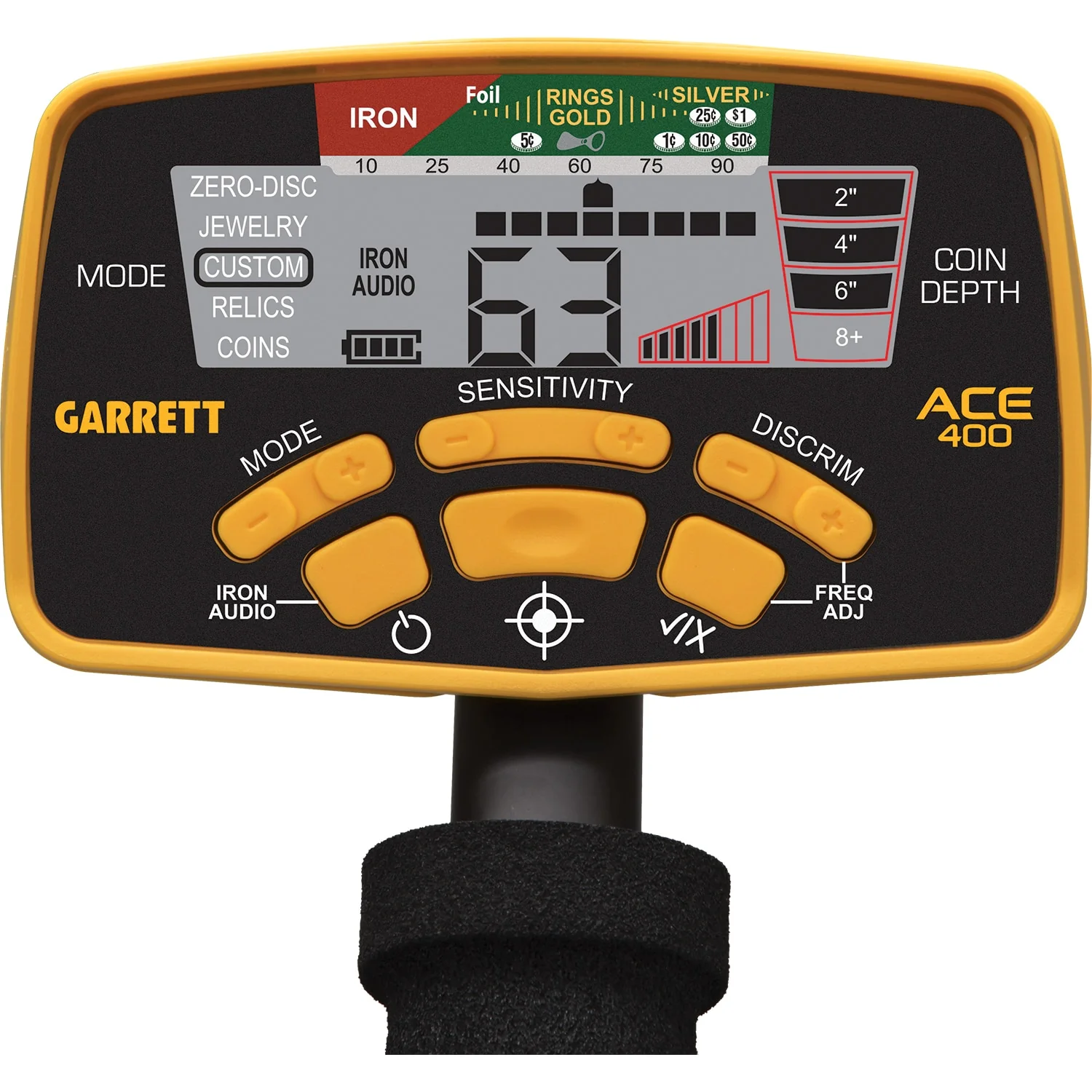 Garrett ACE 400 Metal Detector with Iron Audio and 10 kHz VLF - Image 3