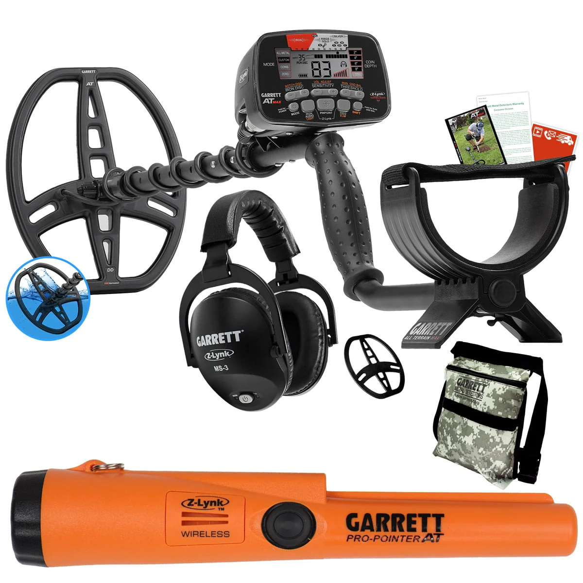 Garrett AT MAX with Pro-Pointer Z-Lynk & Camo Pouch Bundle - Image 1