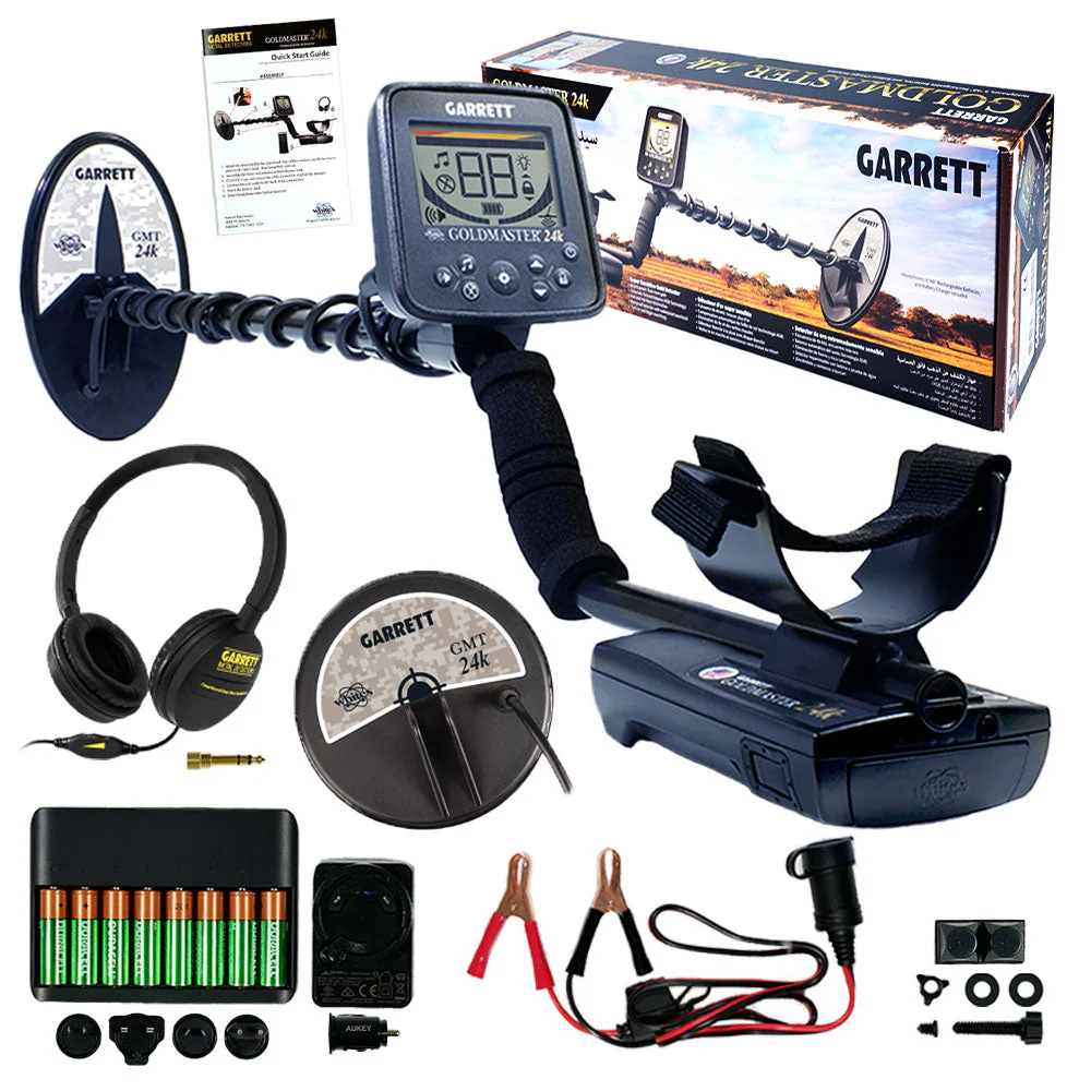 Garrett Goldmaster 24k Metal Detector w/ 6" x 10" DD Elliptical and 6" Round Concentric Coil - Military Discount - Image 1