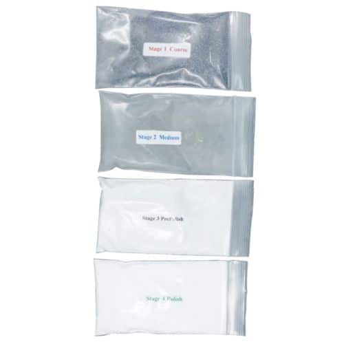 Single Use Four Stage Grit Pack for 3 lb. Capacity Barrel Rock Tumbler - Image 1
