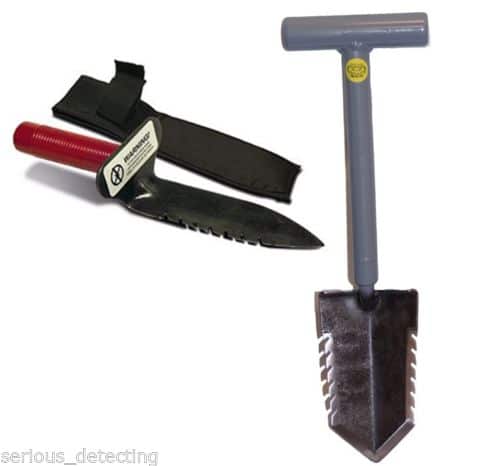 Lesche Sampson 18" T-Handle Double Serrated Shovel & Digging Tool Right Serrated - Image 1