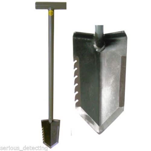 Lesche T-Handle Shovel Serrated Edge and ReadyShovel Leather and Kydex Holster - Image 3
