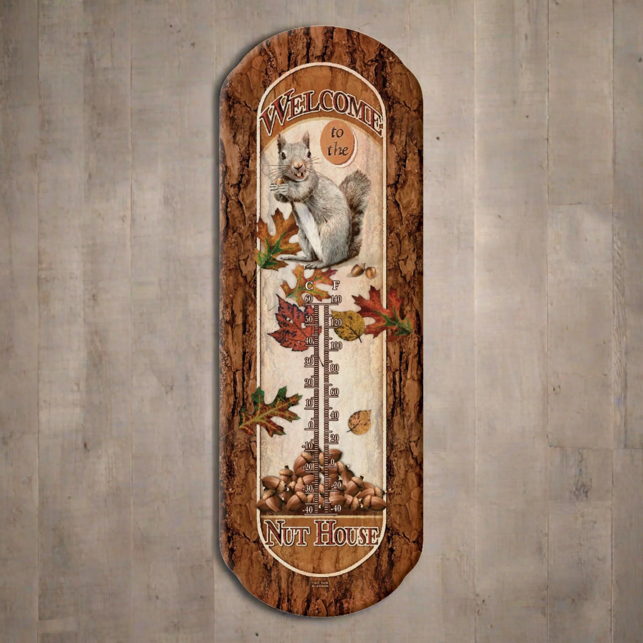 Tin Thermometer-Welcome Nut House