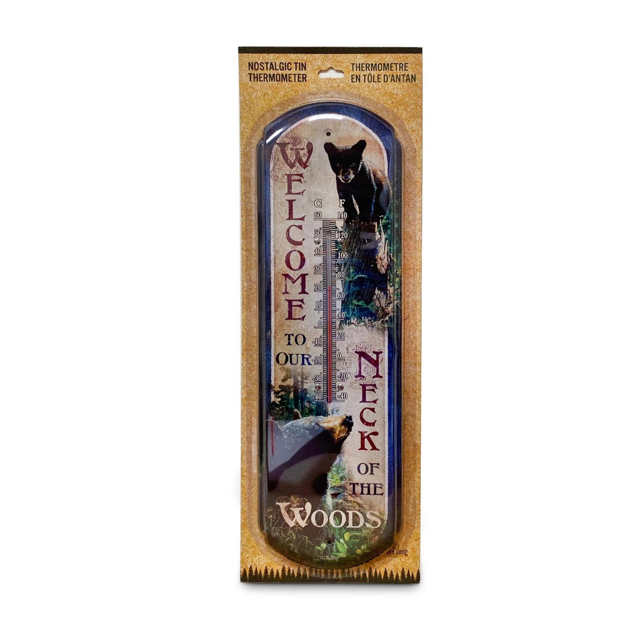 Tin Thermometer-Bear Welcome - Image 3