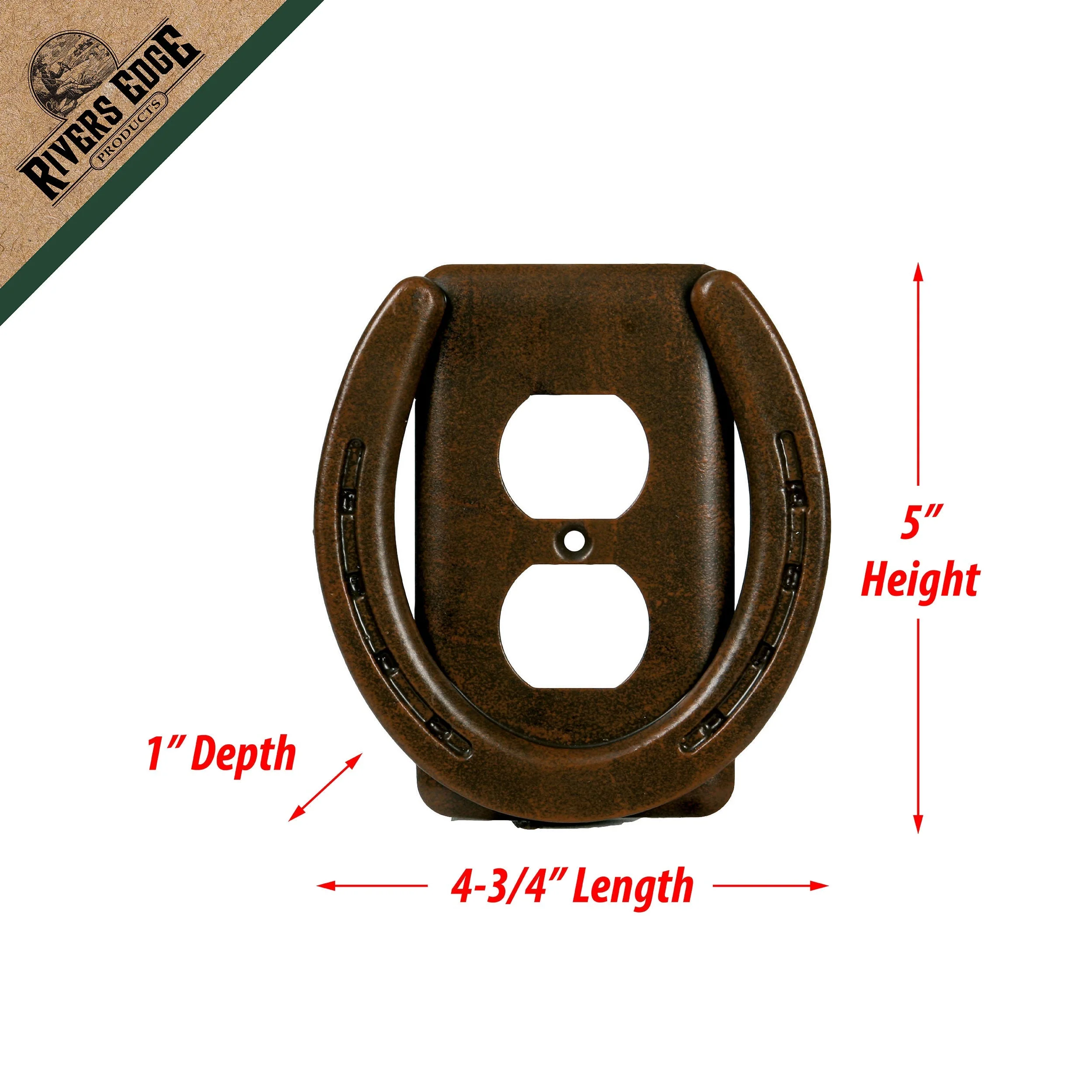 Electrical Cover Single Receptacle-Horse Shoe - Image 3